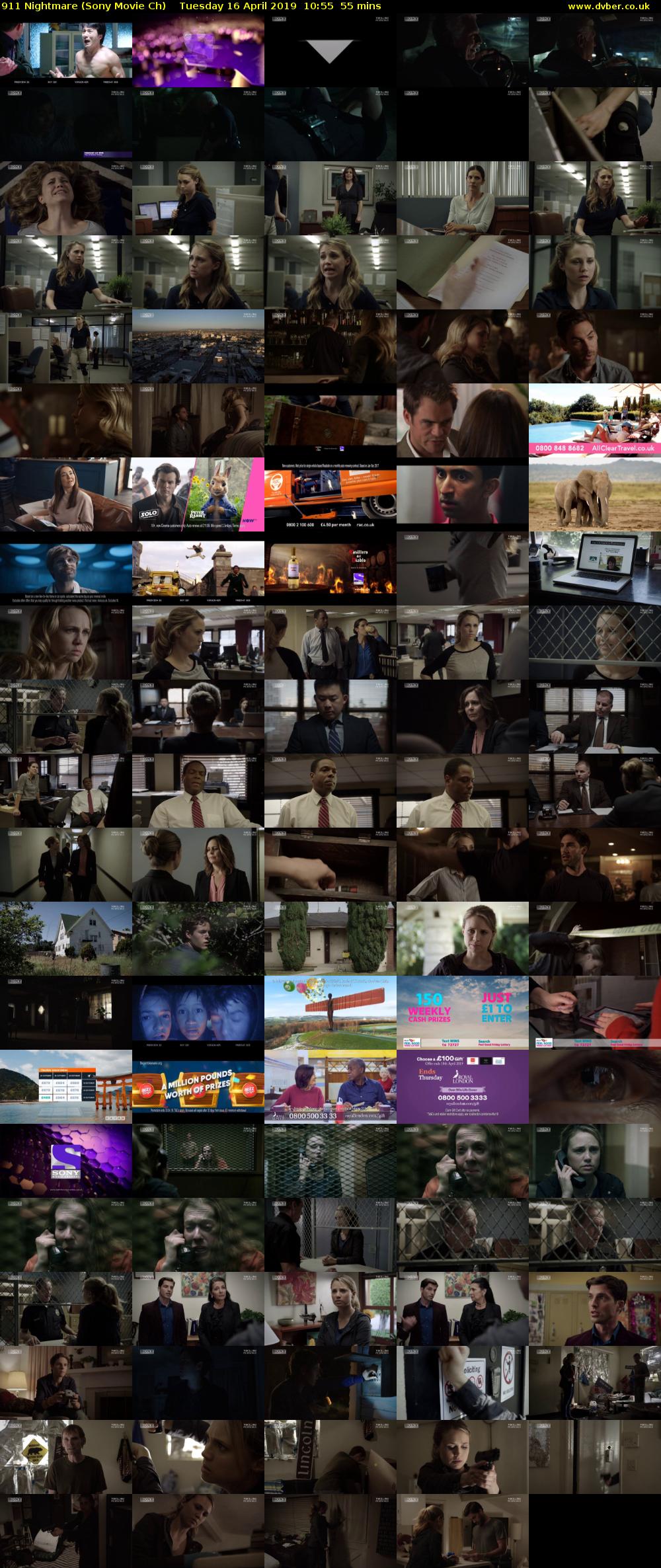 911 Nightmare (Sony Movie Ch) Tuesday 16 April 2019 10:55 - 11:50
