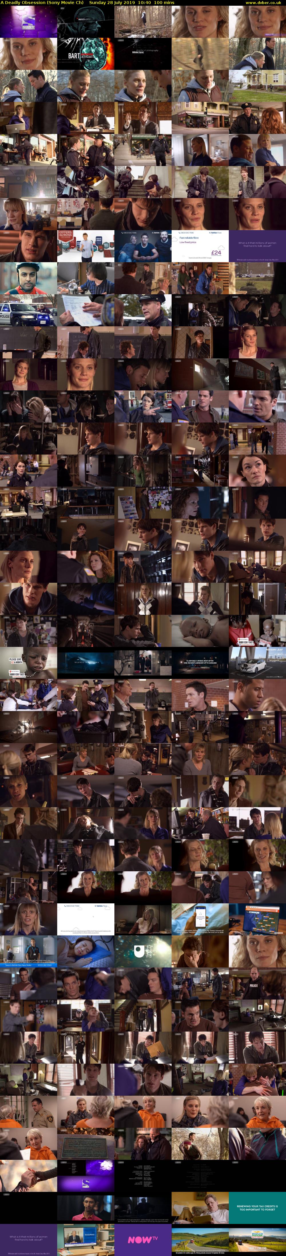 A Deadly Obsession (Sony Movie Ch) Sunday 28 July 2019 10:40 - 12:20