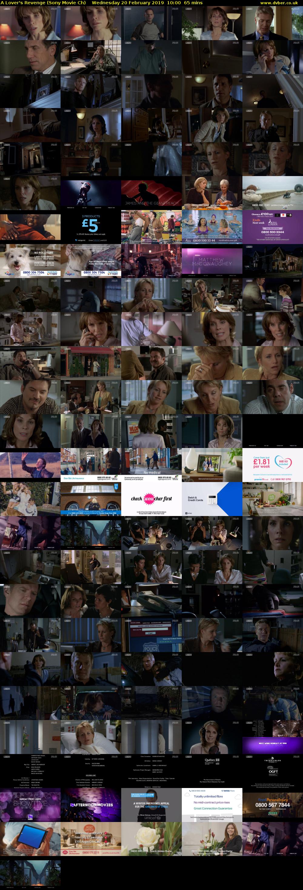 A Lover's Revenge (Sony Movie Ch) Wednesday 20 February 2019 10:00 - 11:05