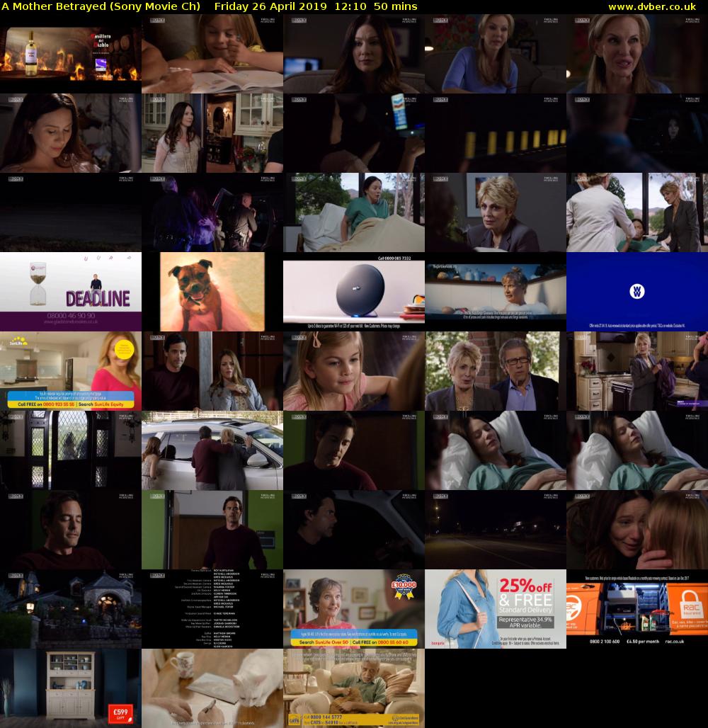 A Mother Betrayed (Sony Movie Ch) Friday 26 April 2019 12:10 - 13:00