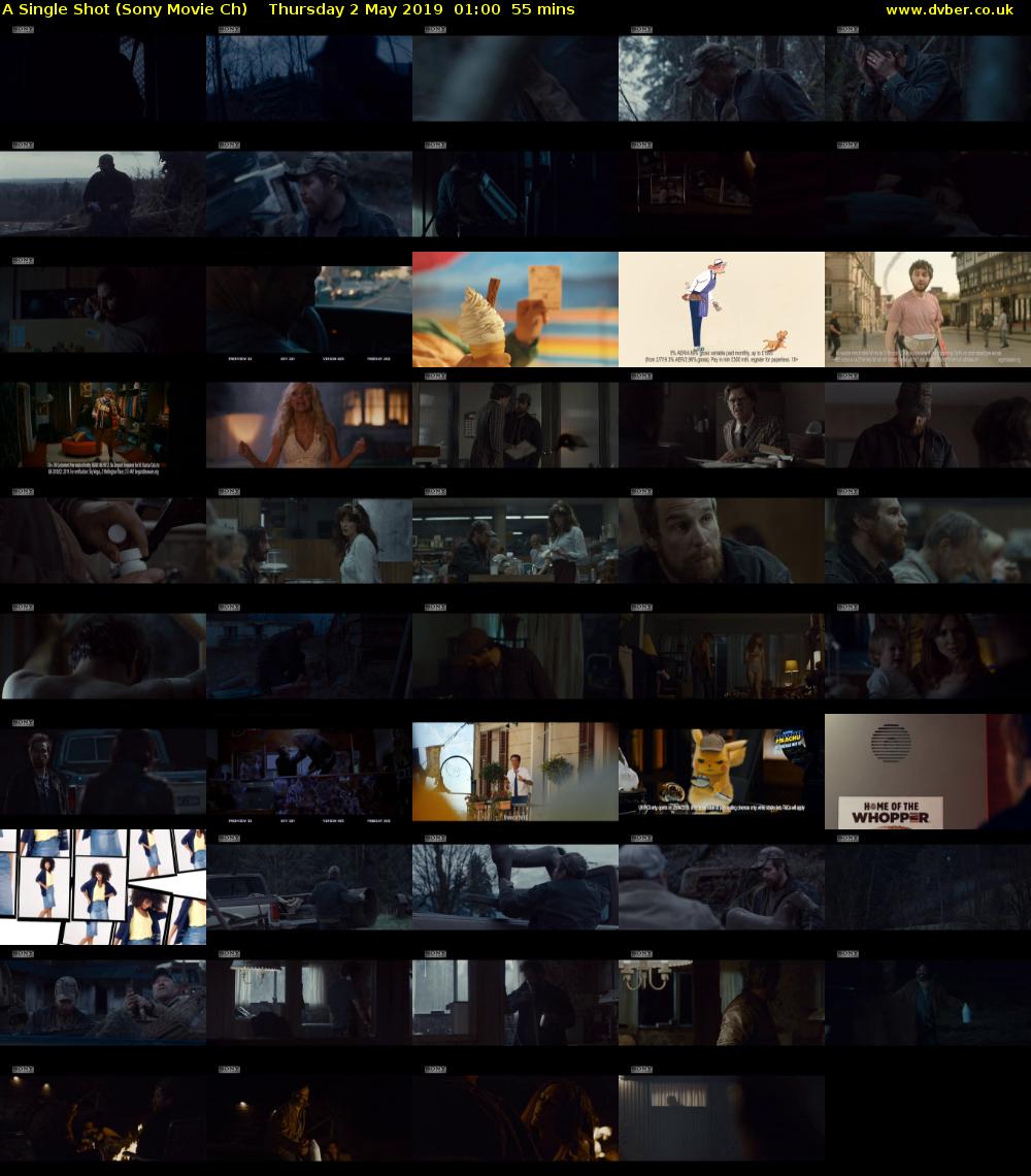 A Single Shot (Sony Movie Ch) Thursday 2 May 2019 01:00 - 01:55