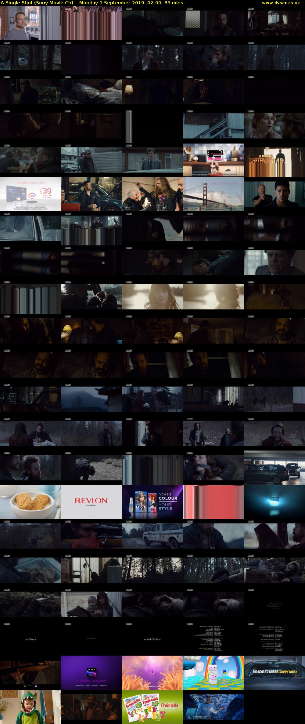 A Single Shot (Sony Movie Ch) Monday 9 September 2019 02:00 - 03:25