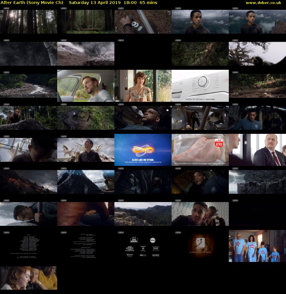 After Earth (Sony Movie Ch) Saturday 13 April 2019 18:00 - 19:05