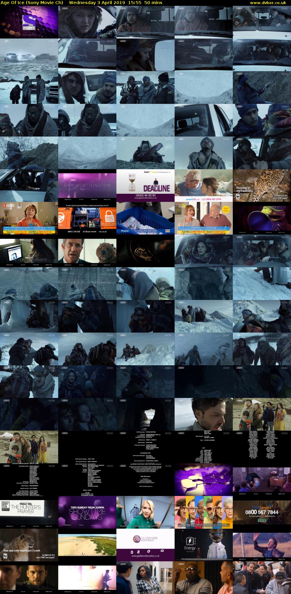 Age Of Ice (Sony Movie Ch) Wednesday 3 April 2019 15:55 - 16:45