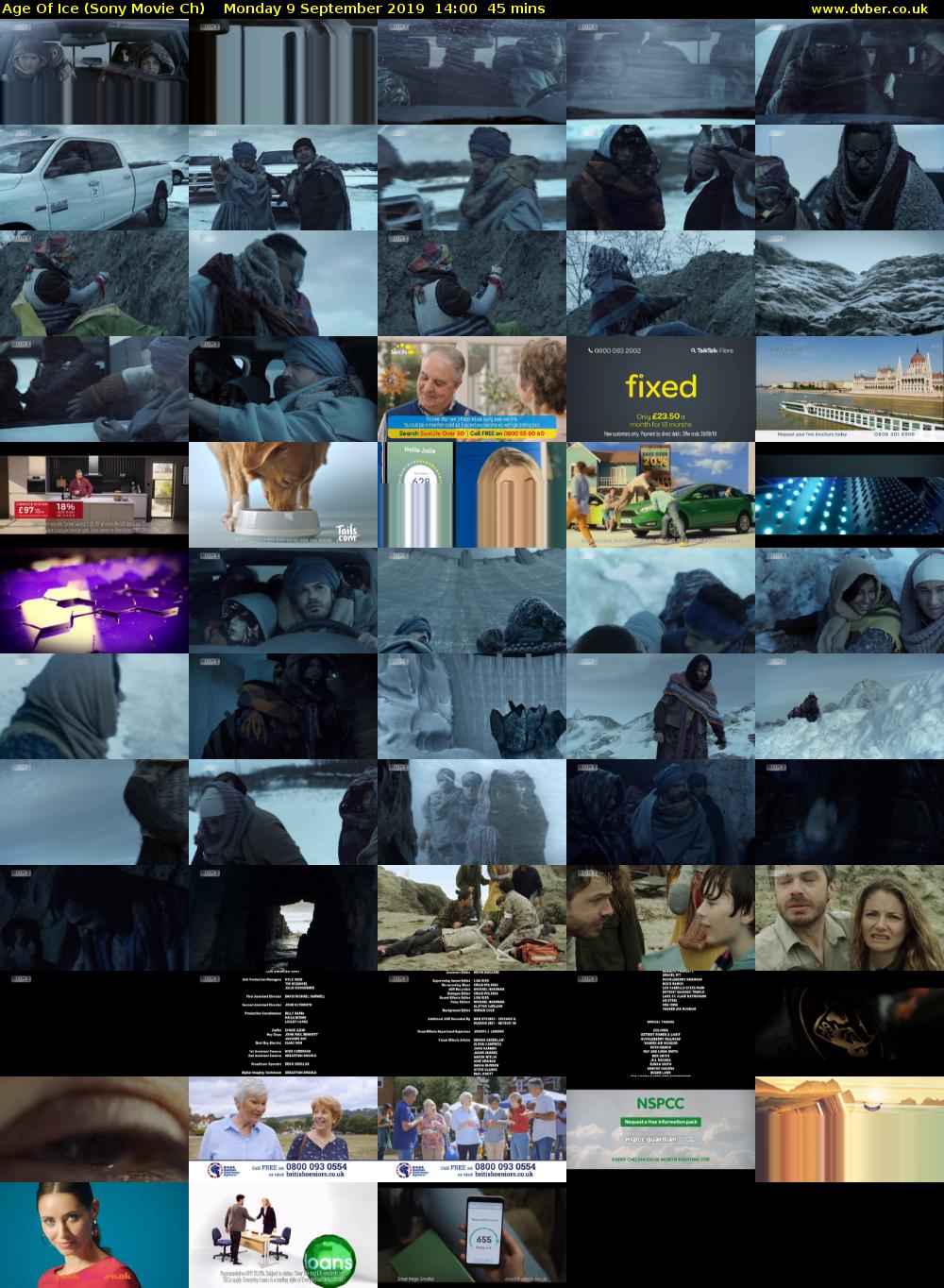 Age Of Ice (Sony Movie Ch) Monday 9 September 2019 14:00 - 14:45