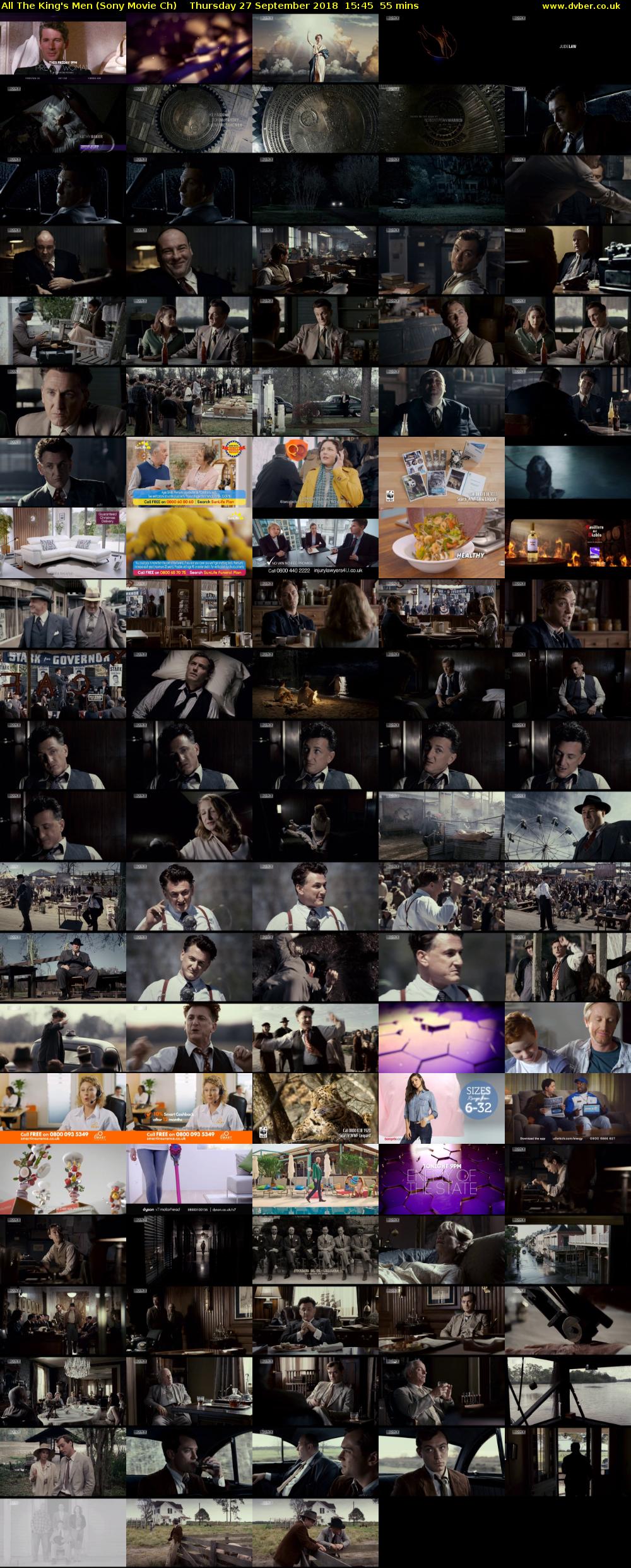 All The King's Men (Sony Movie Ch) Thursday 27 September 2018 15:45 - 16:40