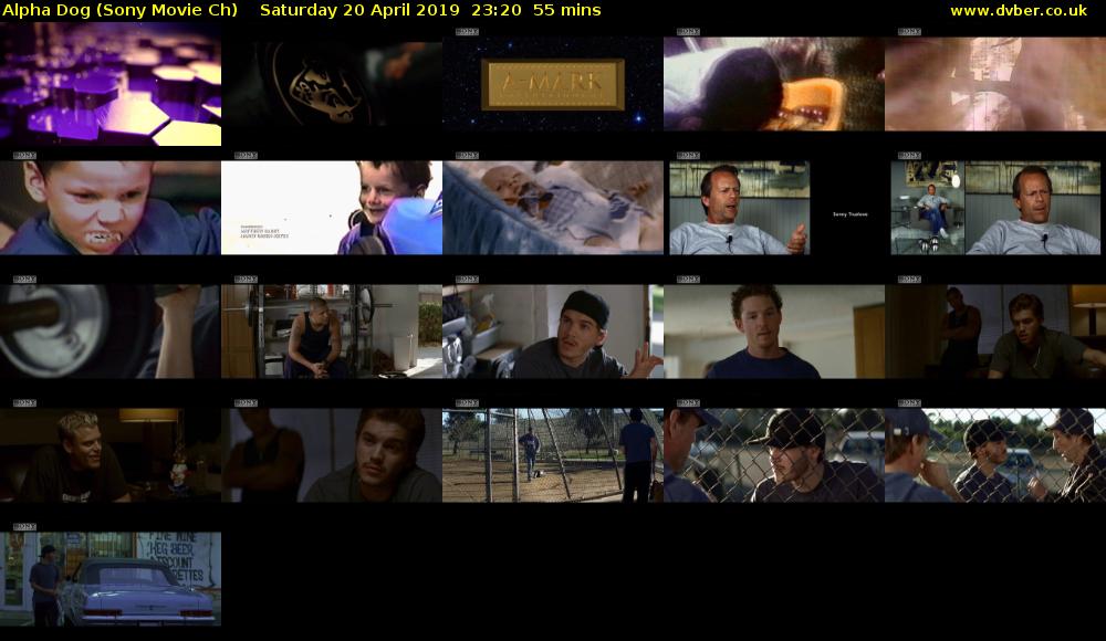 Alpha Dog (Sony Movie Ch) Saturday 20 April 2019 23:20 - 00:15