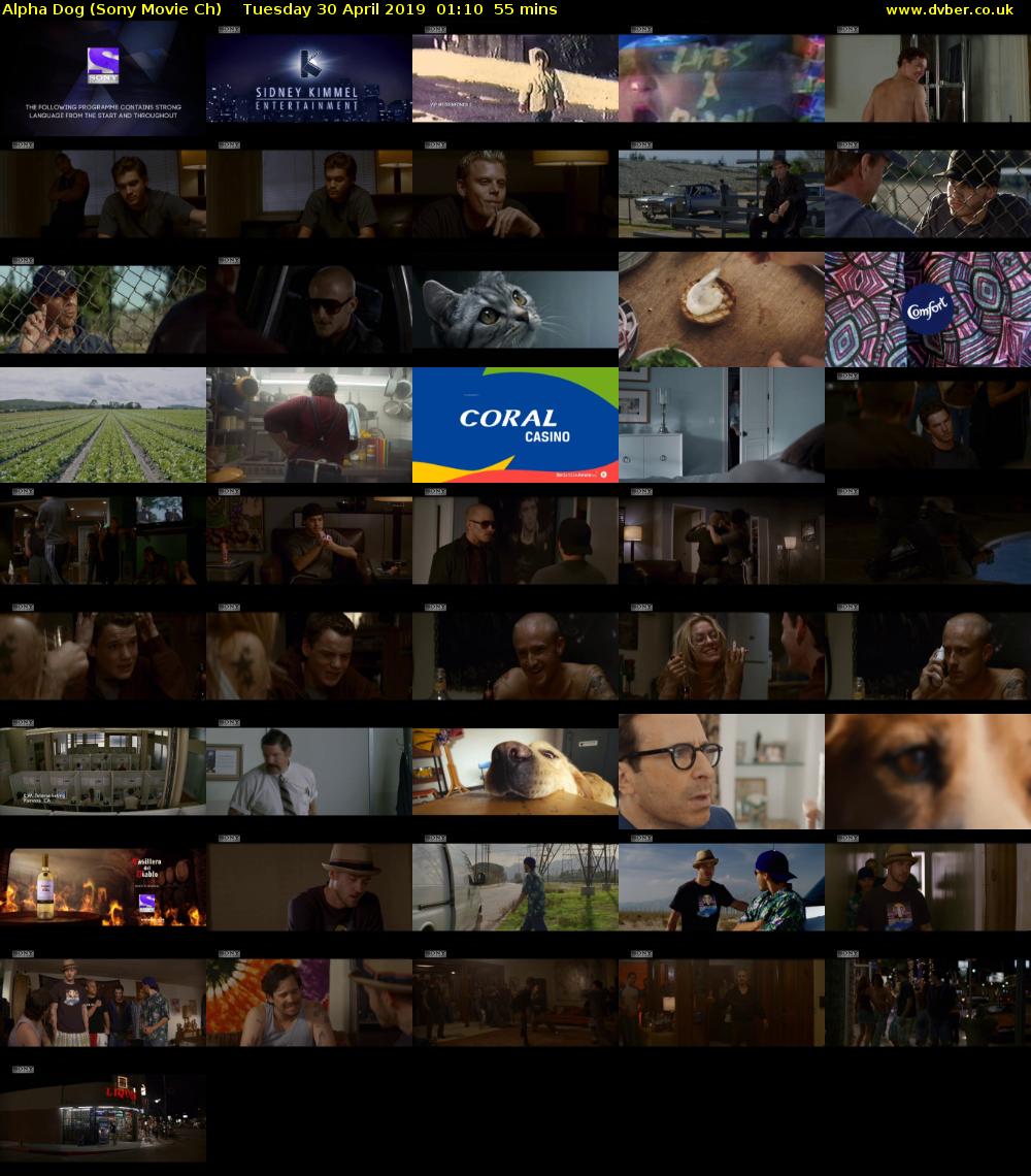 Alpha Dog (Sony Movie Ch) Tuesday 30 April 2019 01:10 - 02:05
