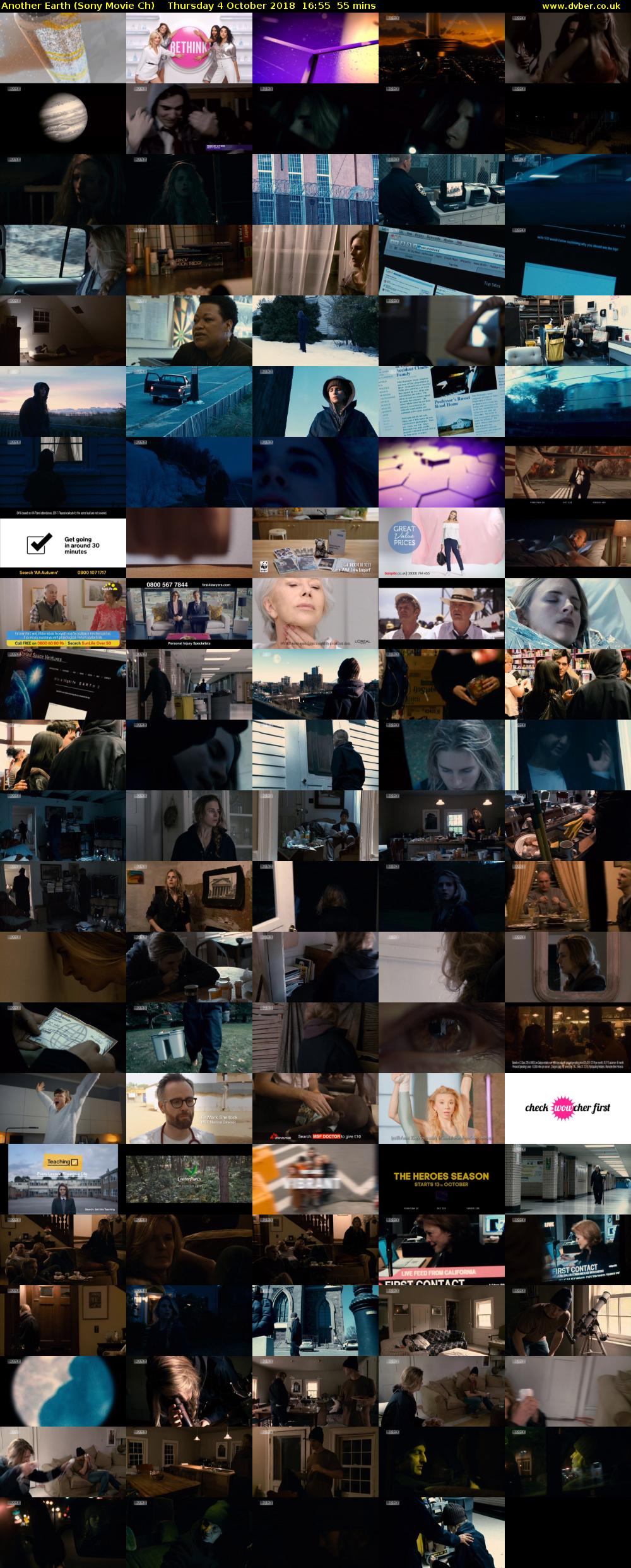 Another Earth (Sony Movie Ch) Thursday 4 October 2018 16:55 - 17:50