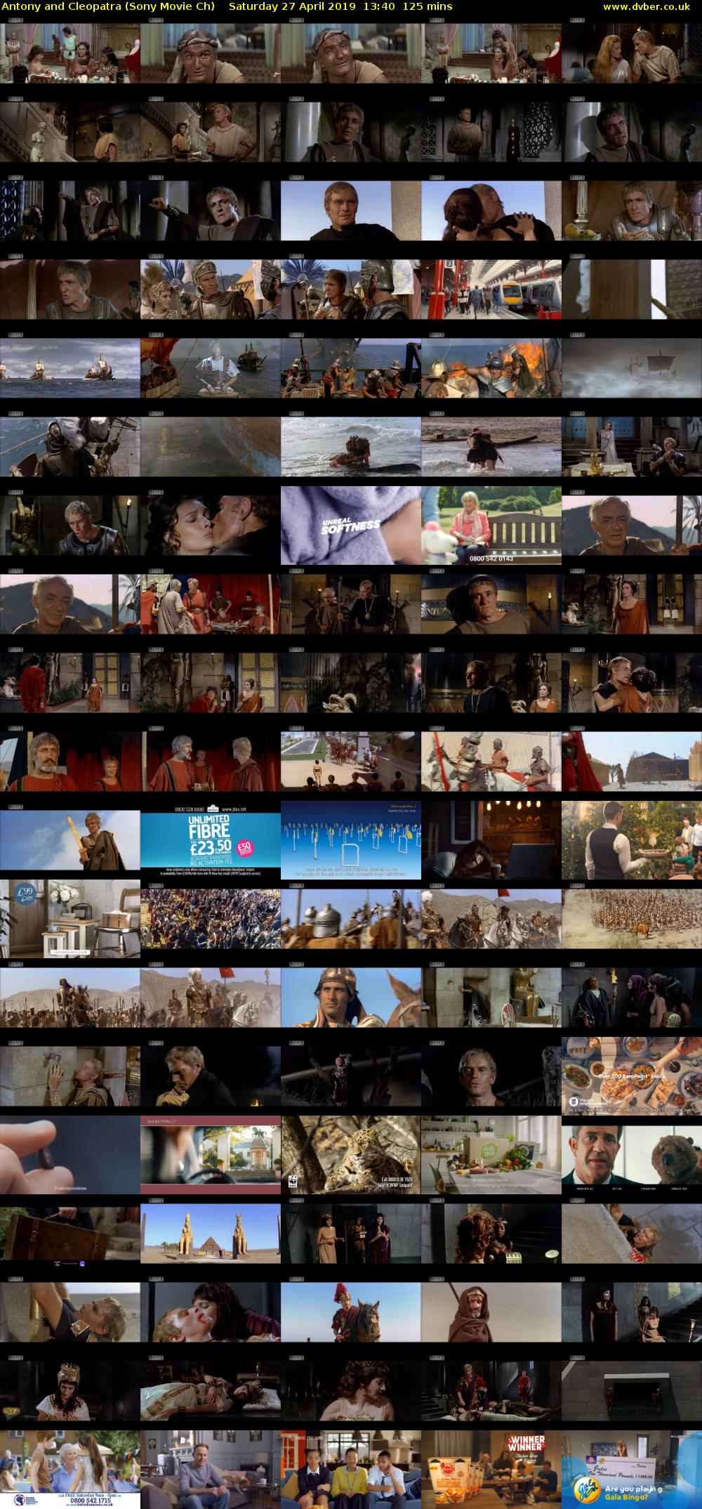 Antony and Cleopatra (Sony Movie Ch) Saturday 27 April 2019 13:40 - 15:45