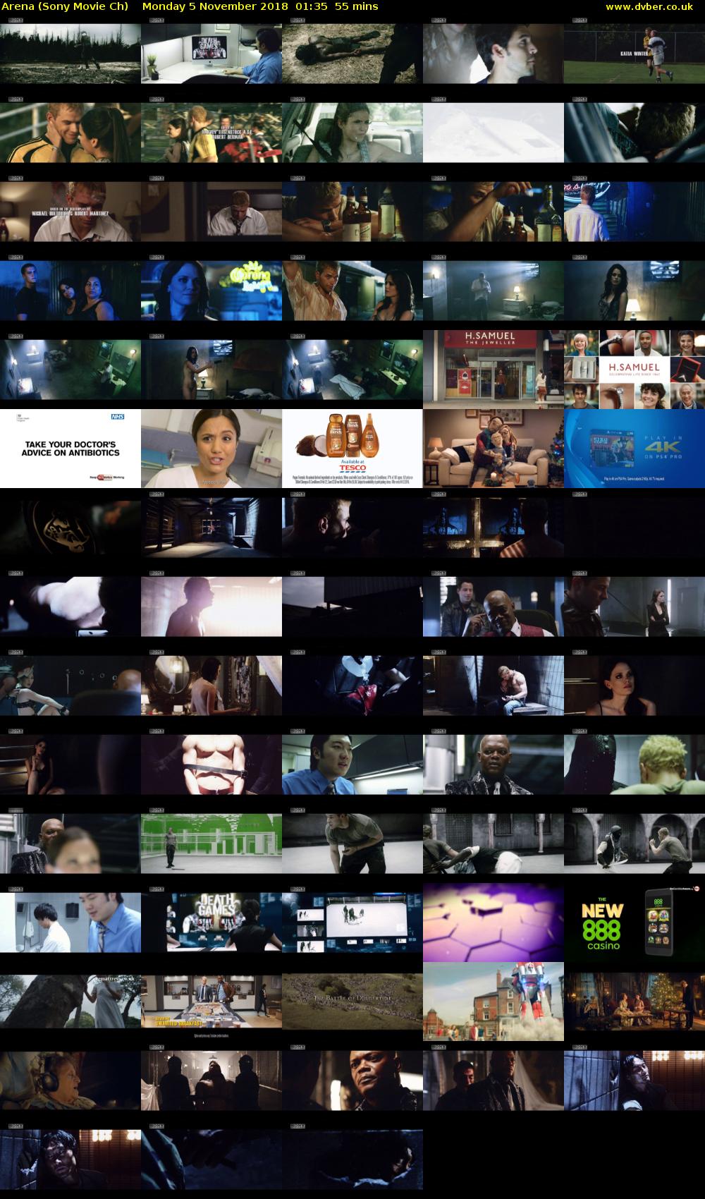 Arena (Sony Movie Ch) Monday 5 November 2018 01:35 - 02:30