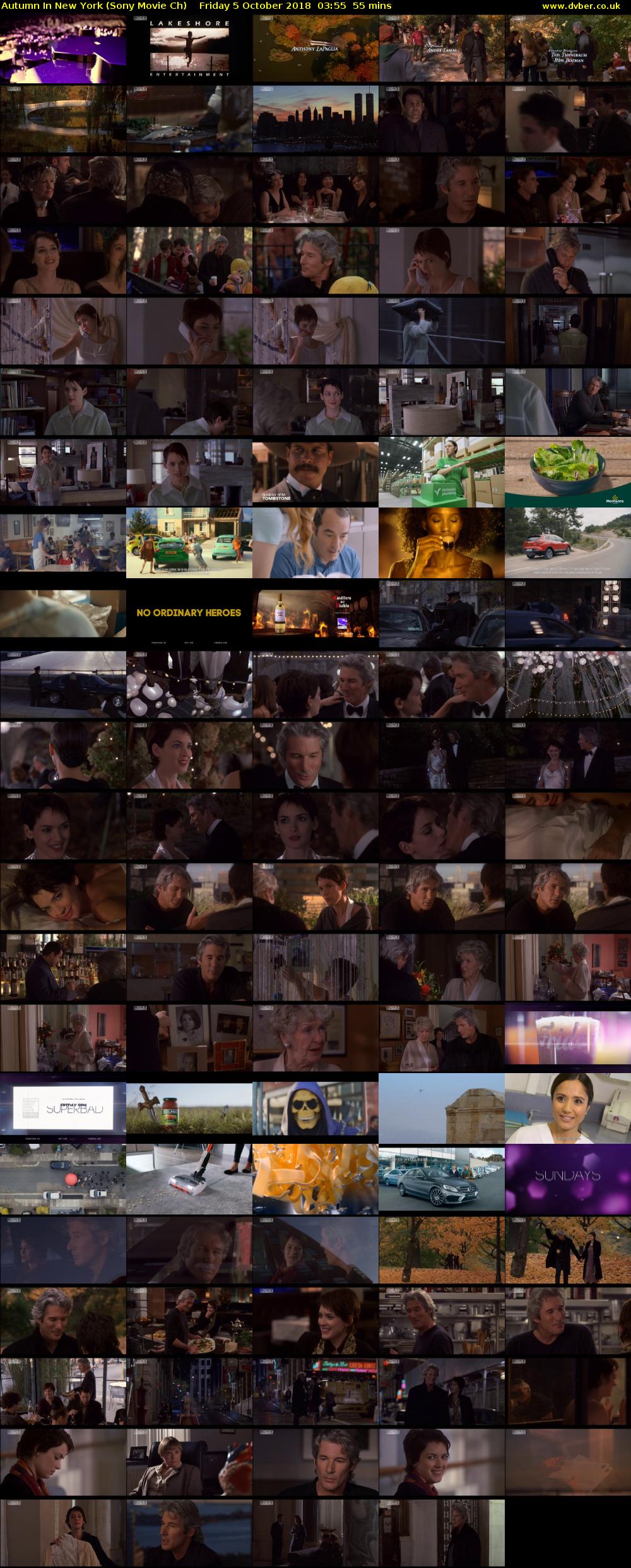 Autumn In New York (Sony Movie Ch) Friday 5 October 2018 03:55 - 04:50