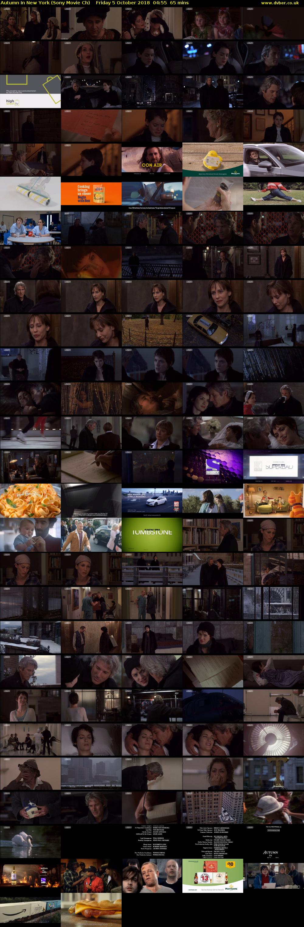 Autumn In New York (Sony Movie Ch) Friday 5 October 2018 04:55 - 06:00
