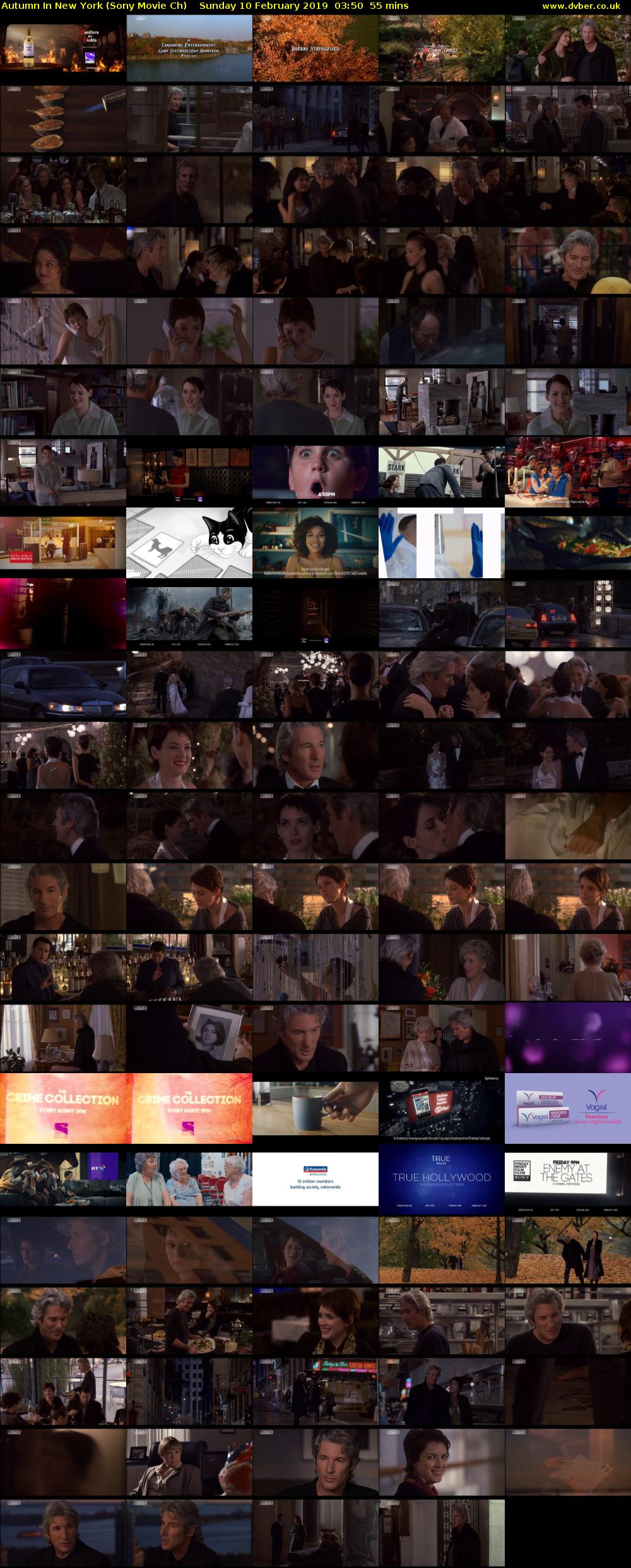 Autumn In New York (Sony Movie Ch) Sunday 10 February 2019 03:50 - 04:45