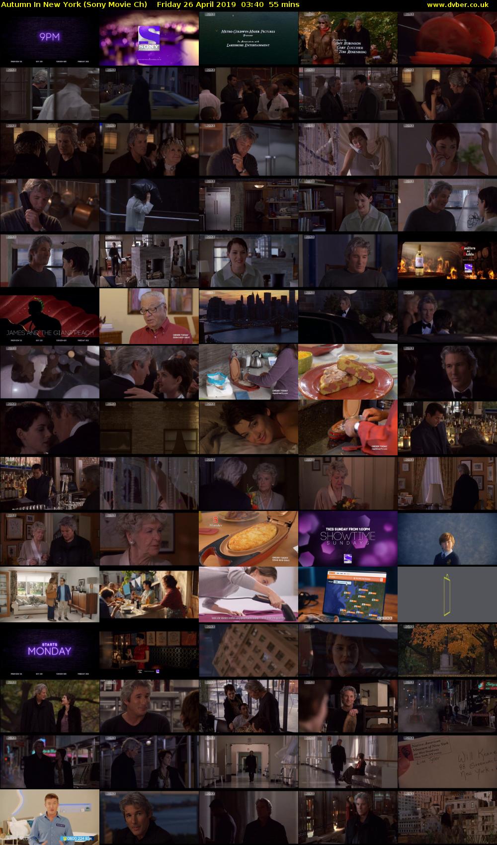 Autumn In New York (Sony Movie Ch) Friday 26 April 2019 03:40 - 04:35