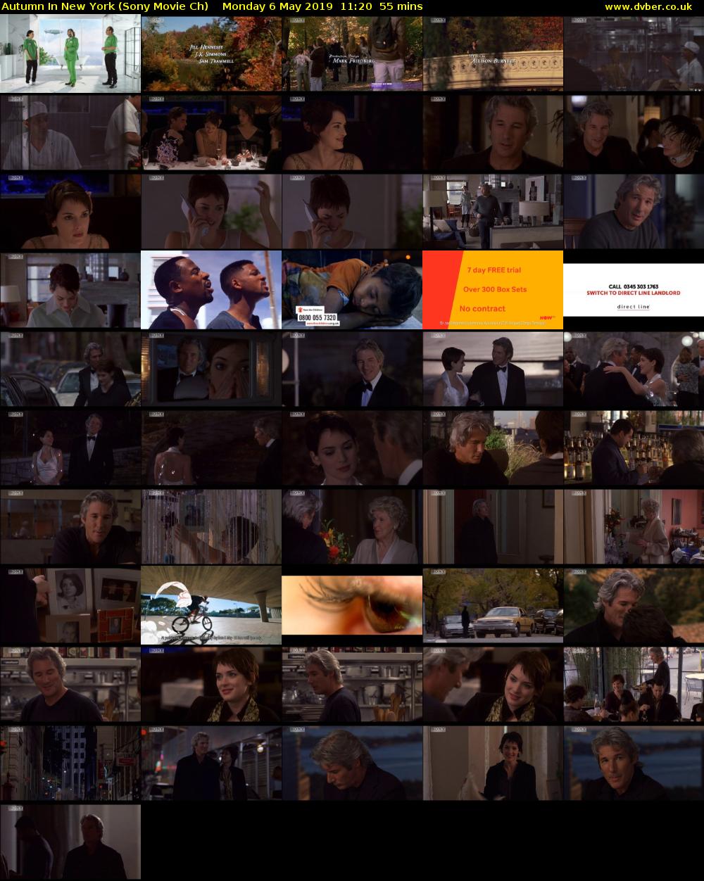 Autumn In New York (Sony Movie Ch) Monday 6 May 2019 11:20 - 12:15
