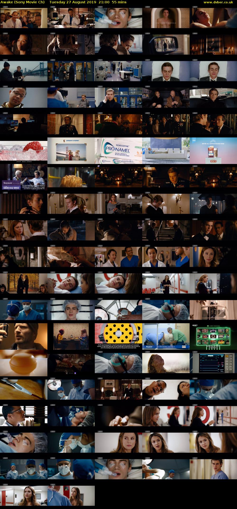 Awake (Sony Movie Ch) Tuesday 27 August 2019 21:00 - 21:55