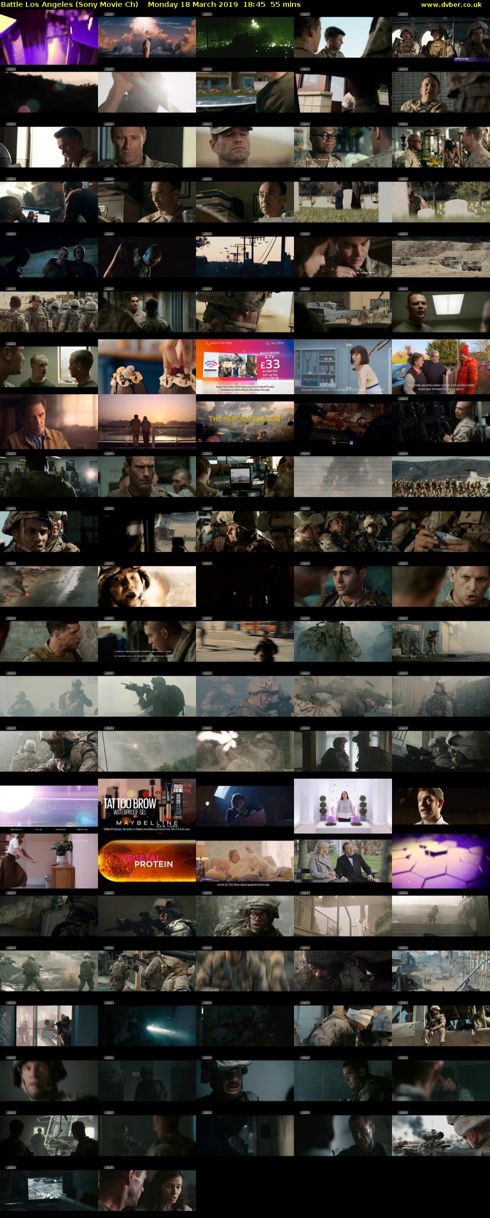 Battle Los Angeles (Sony Movie Ch) Monday 18 March 2019 18:45 - 19:40