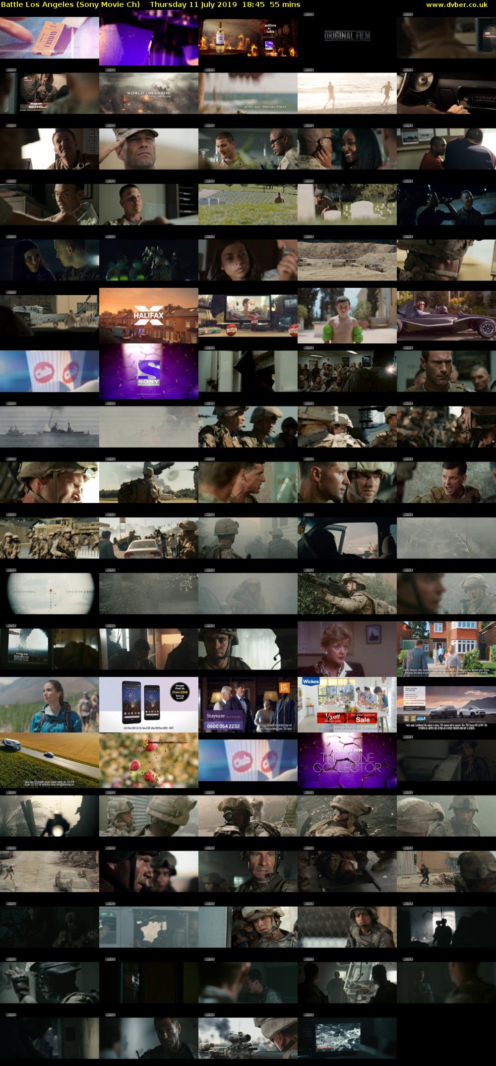 Battle Los Angeles (Sony Movie Ch) Thursday 11 July 2019 18:45 - 19:40