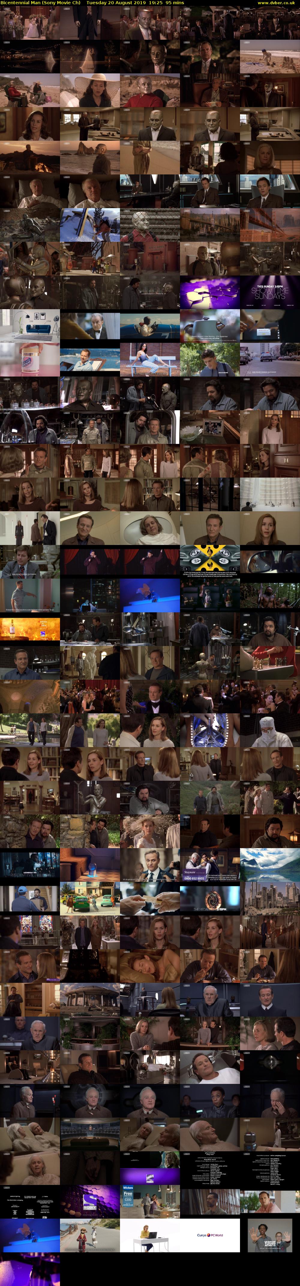 Bicentennial Man (Sony Movie Ch) Tuesday 20 August 2019 19:25 - 21:00