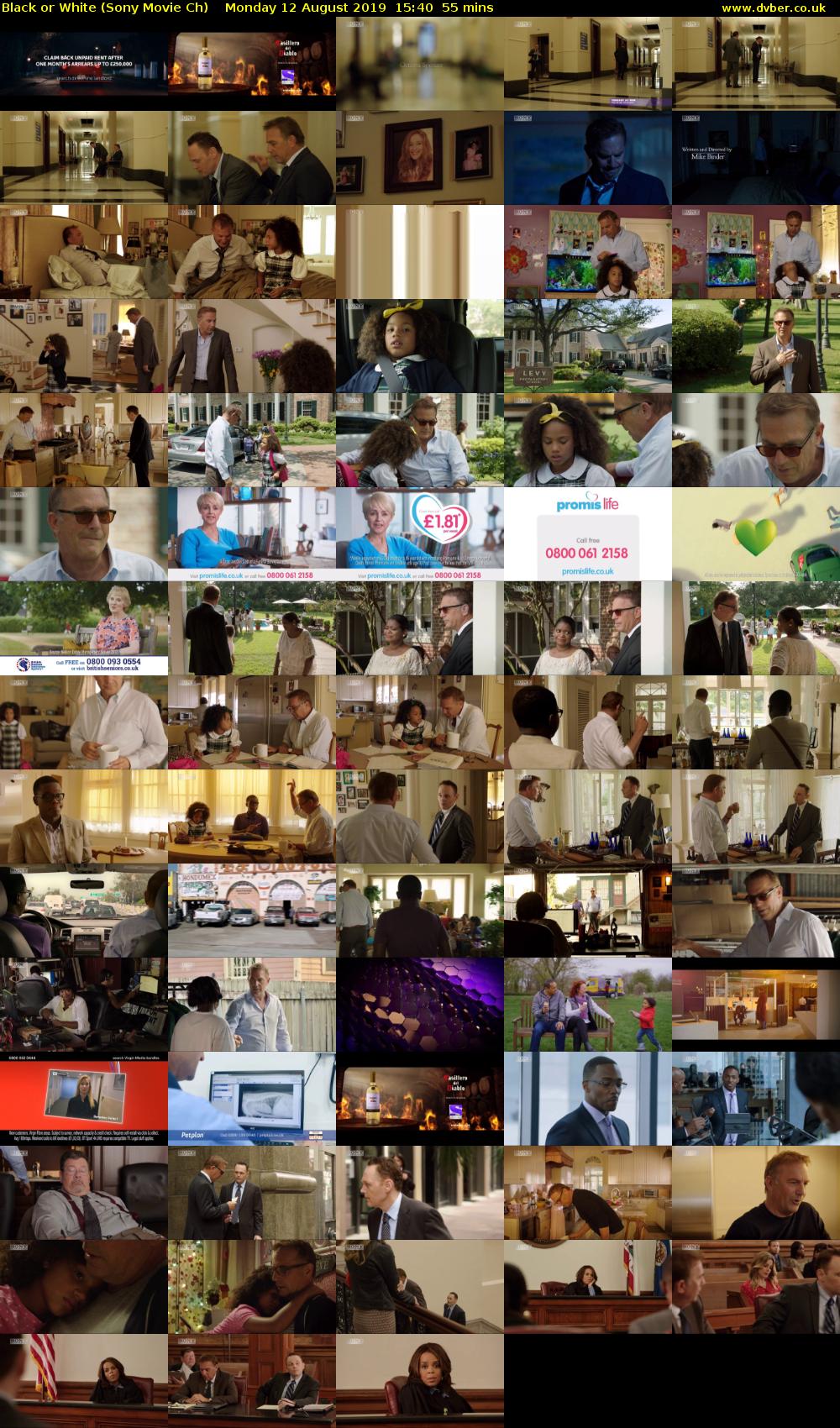 Black or White (Sony Movie Ch) Monday 12 August 2019 15:40 - 16:35