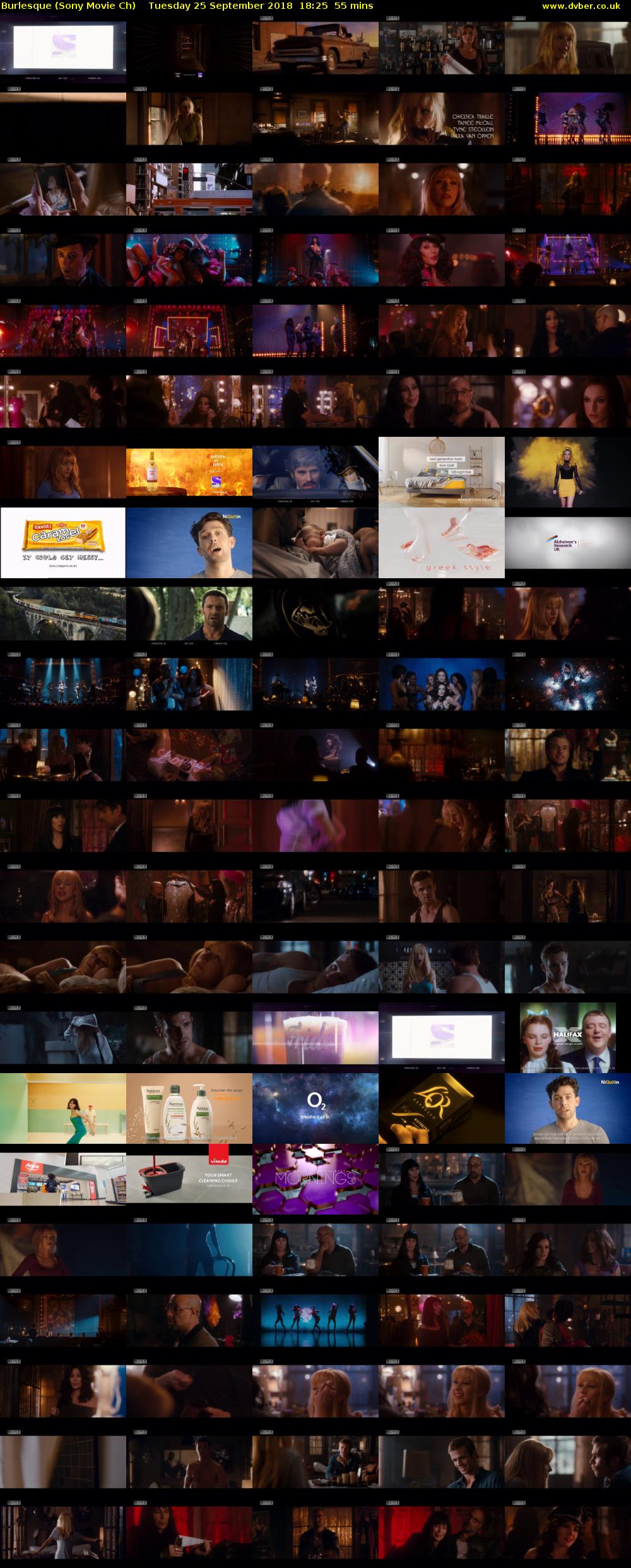Burlesque (Sony Movie Ch) Tuesday 25 September 2018 18:25 - 19:20