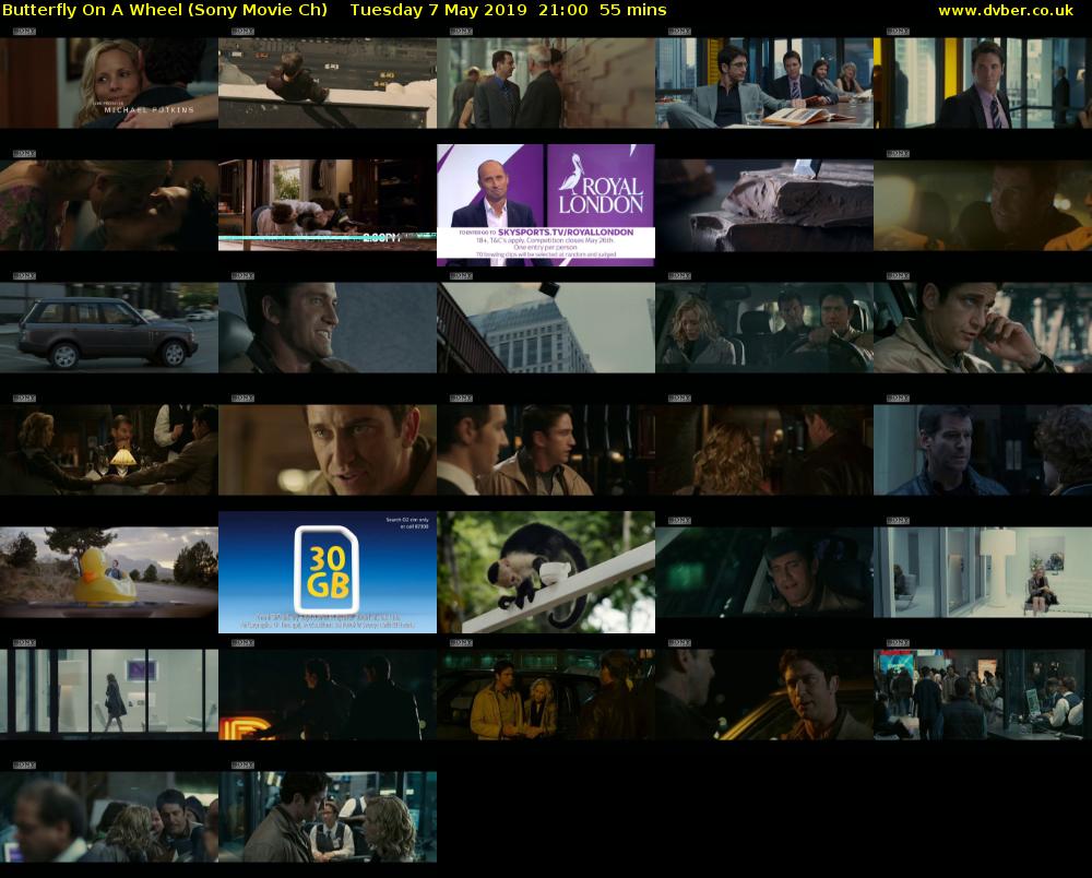 Butterfly On A Wheel (Sony Movie Ch) Tuesday 7 May 2019 21:00 - 21:55