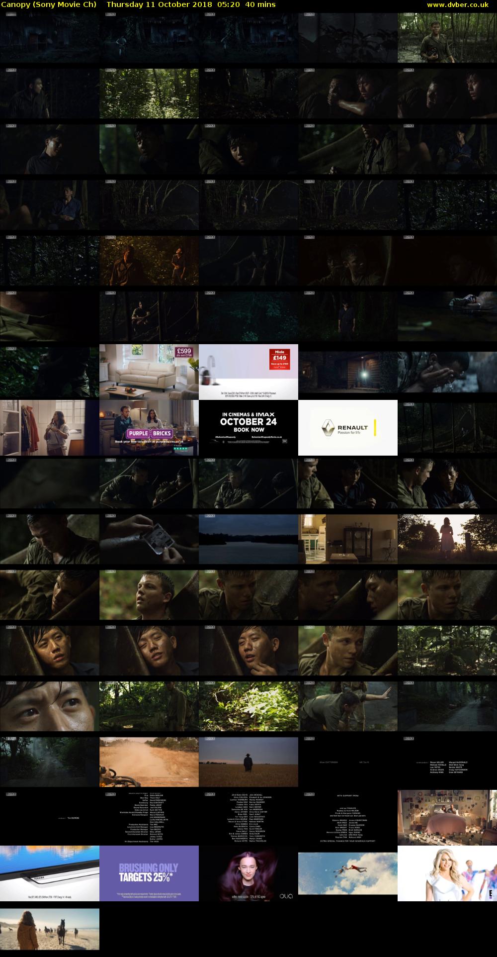 Canopy (Sony Movie Ch) Thursday 11 October 2018 05:20 - 06:00