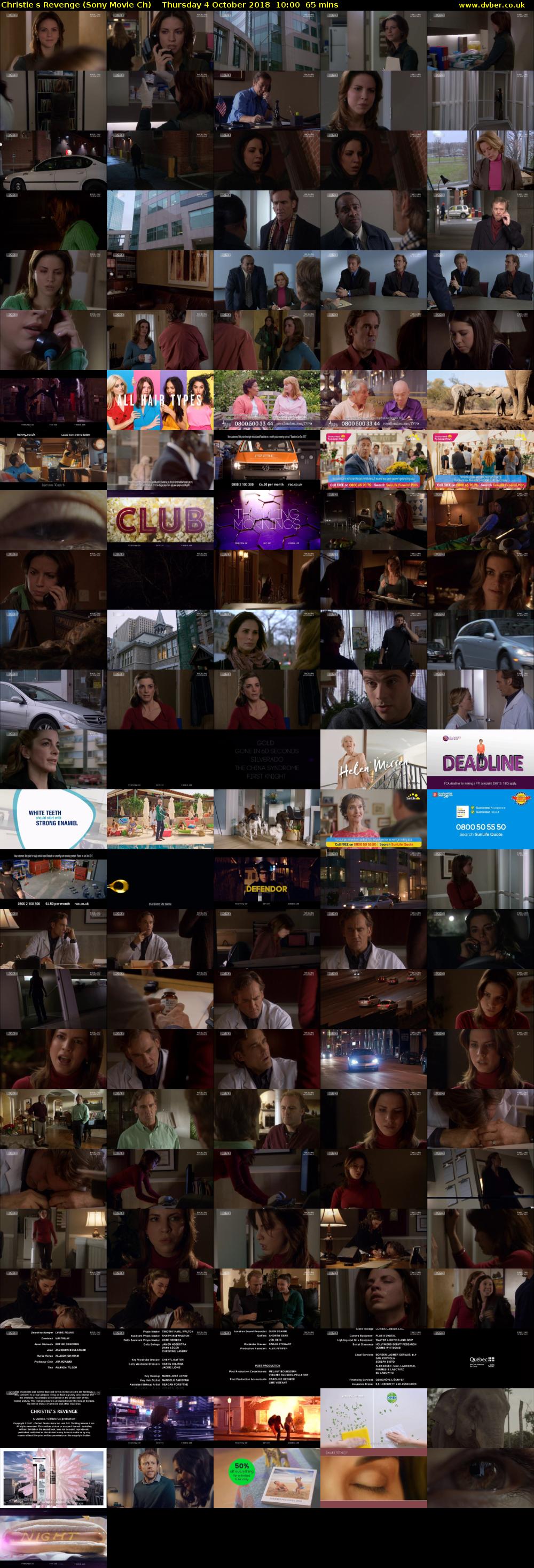 Christies Revenge (Sony Movie Ch) Thursday 4 October 2018 10:00 - 11:05