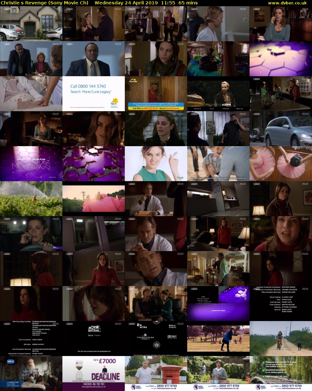 Christies Revenge (Sony Movie Ch) Wednesday 24 April 2019 11:55 - 13:00