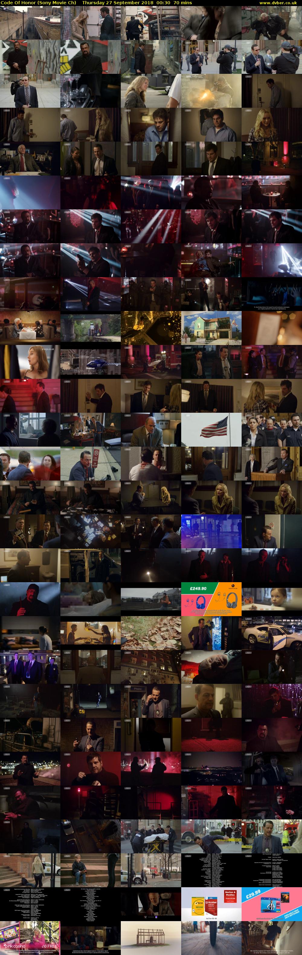 Code Of Honor (Sony Movie Ch) Thursday 27 September 2018 00:30 - 01:40