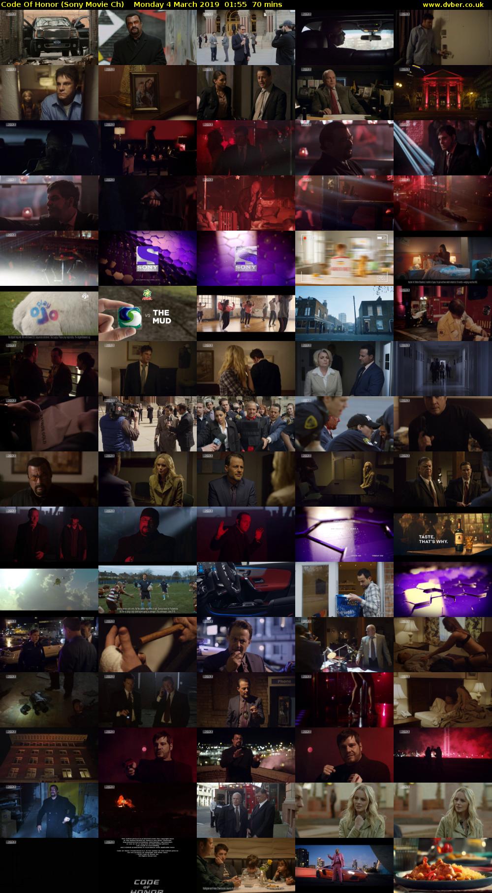 Code Of Honor (Sony Movie Ch) Monday 4 March 2019 01:55 - 03:05