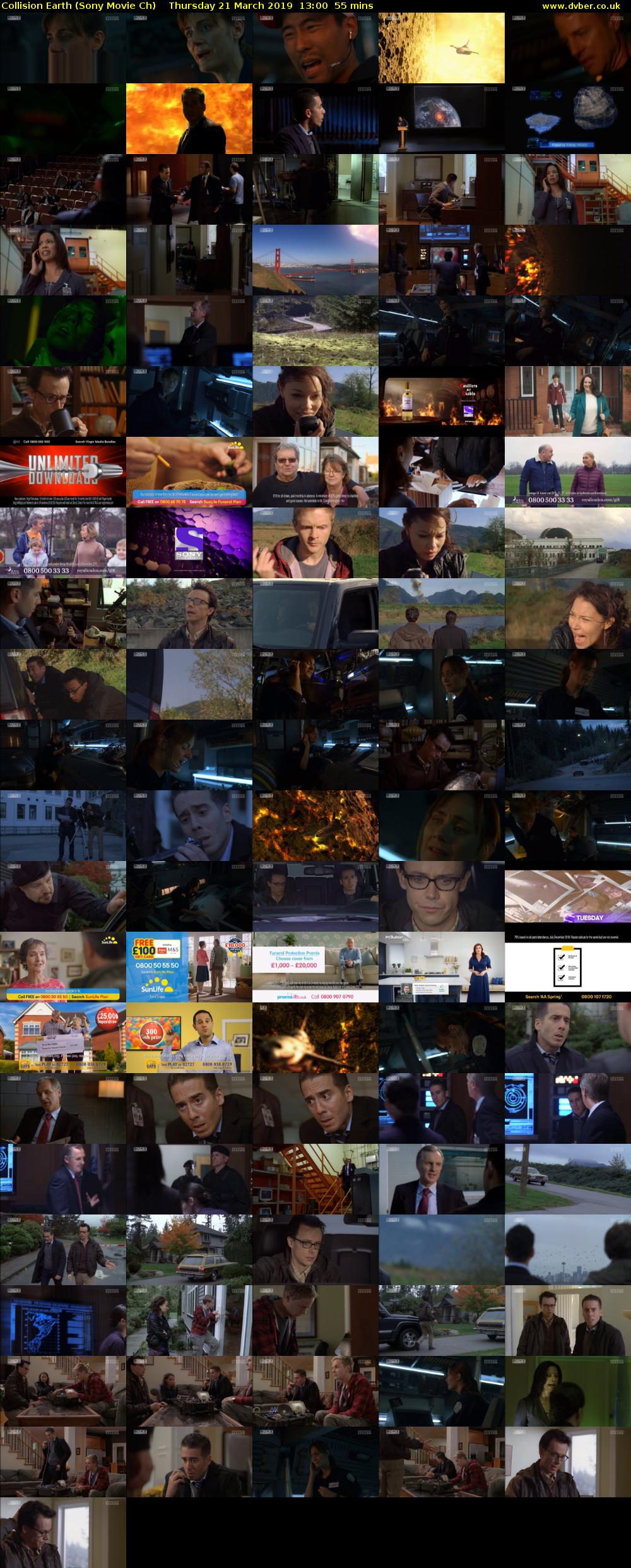 Collision Earth (Sony Movie Ch) Thursday 21 March 2019 13:00 - 13:55