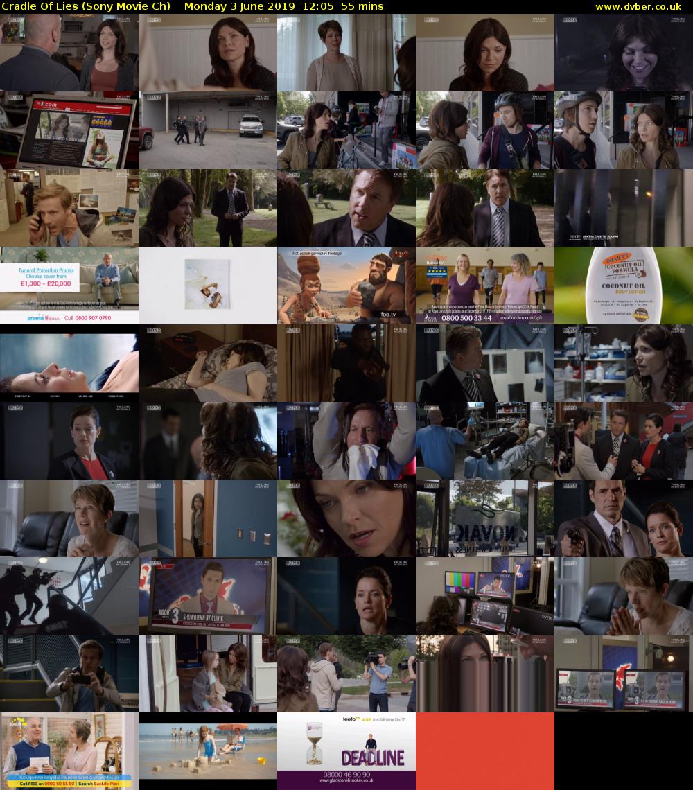 Cradle Of Lies (Sony Movie Ch) Monday 3 June 2019 12:05 - 13:00