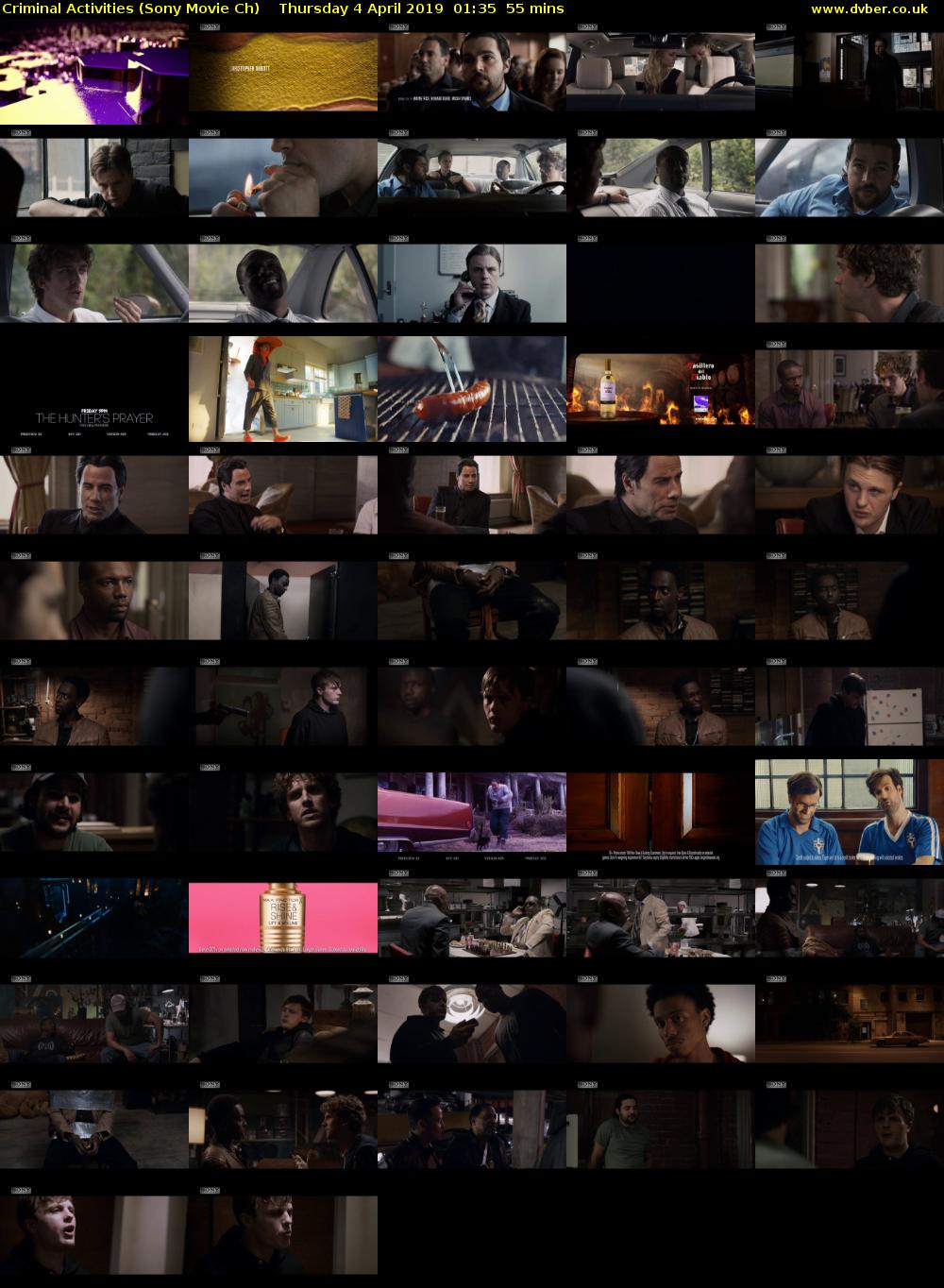 Criminal Activities (Sony Movie Ch) Thursday 4 April 2019 01:35 - 02:30