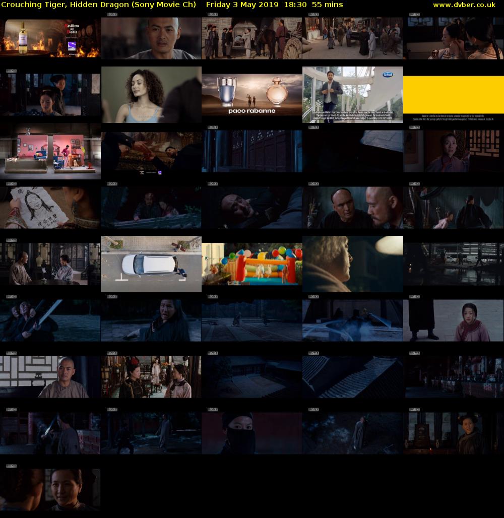 Crouching Tiger, Hidden Dragon (Sony Movie Ch) Friday 3 May 2019 18:30 - 19:25