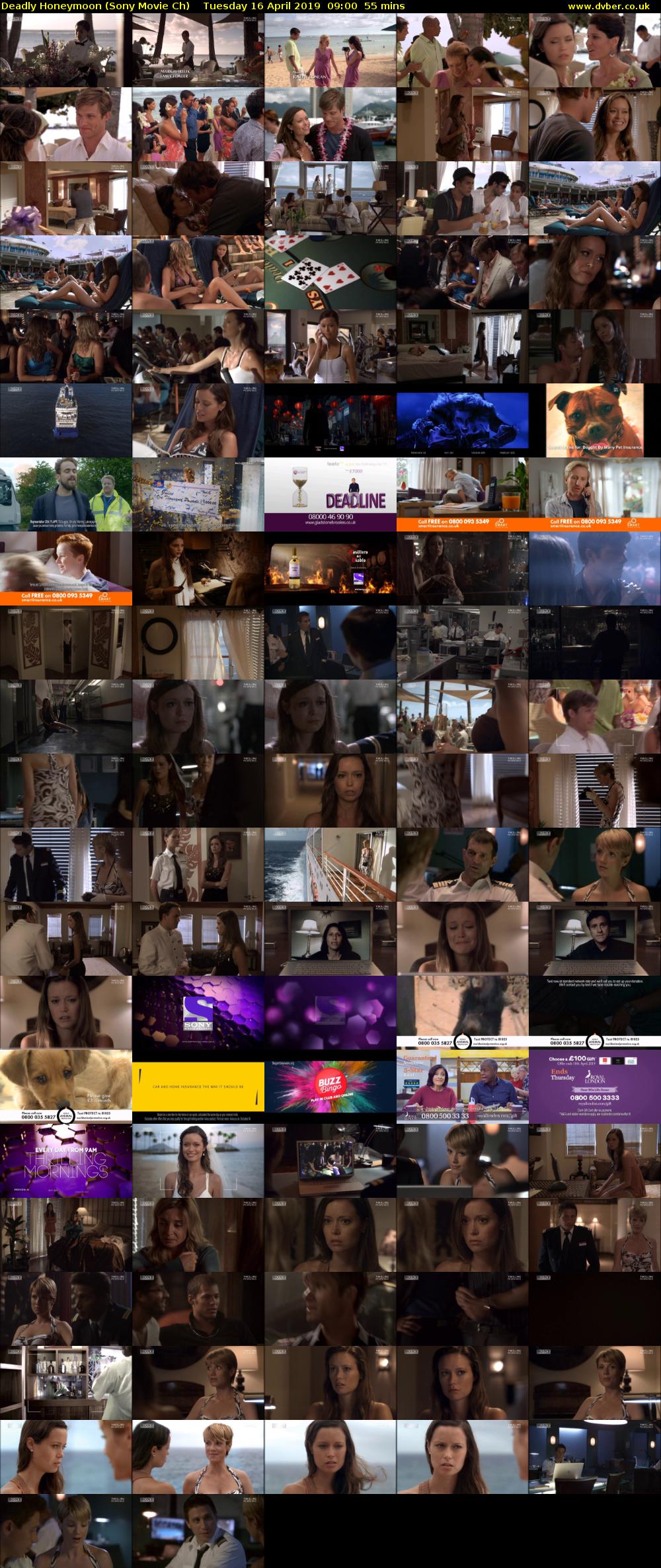 Deadly Honeymoon (Sony Movie Ch) Tuesday 16 April 2019 09:00 - 09:55