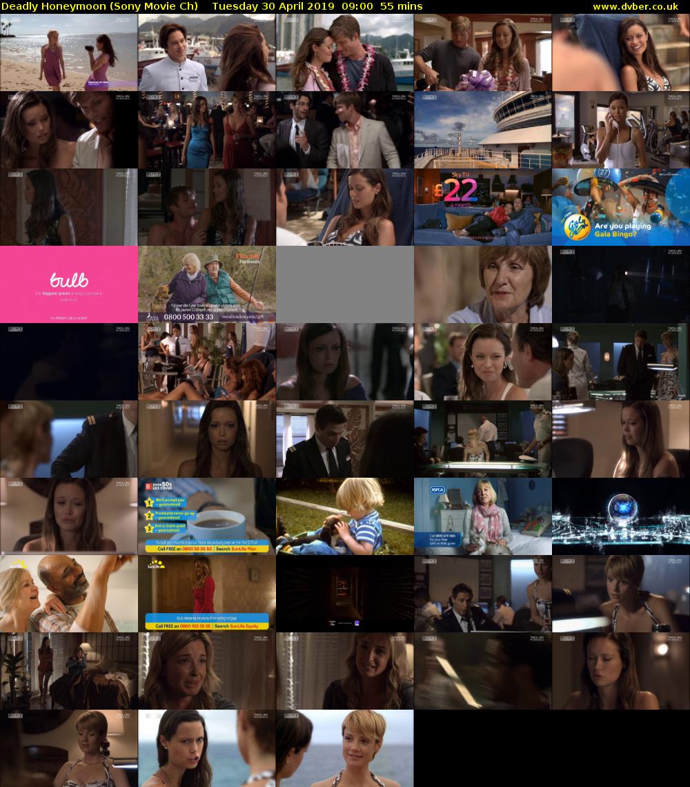 Deadly Honeymoon (Sony Movie Ch) Tuesday 30 April 2019 09:00 - 09:55