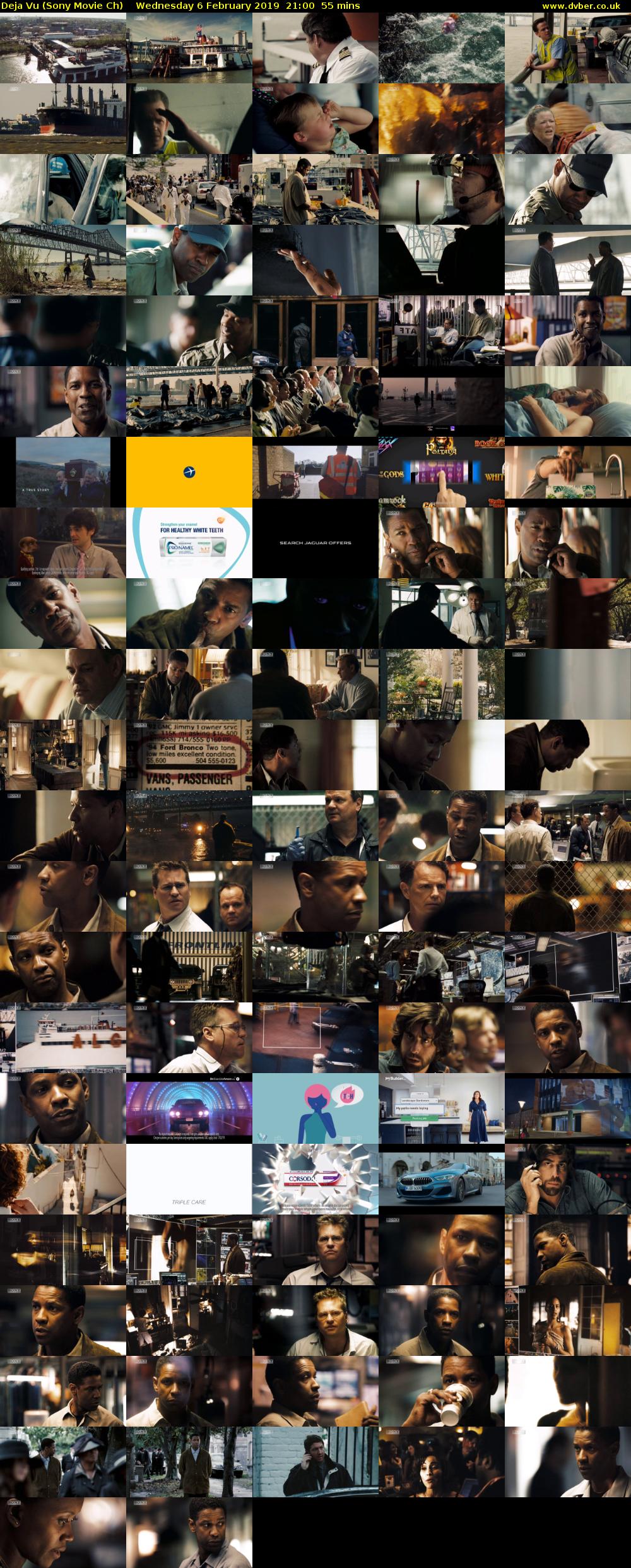 Deja Vu (Sony Movie Ch) Wednesday 6 February 2019 21:00 - 21:55