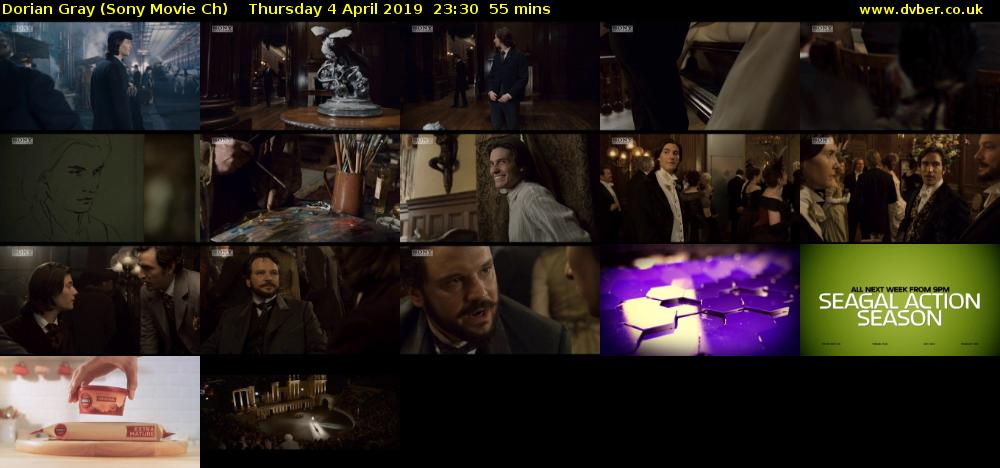 Dorian Gray (Sony Movie Ch) Thursday 4 April 2019 23:30 - 00:25