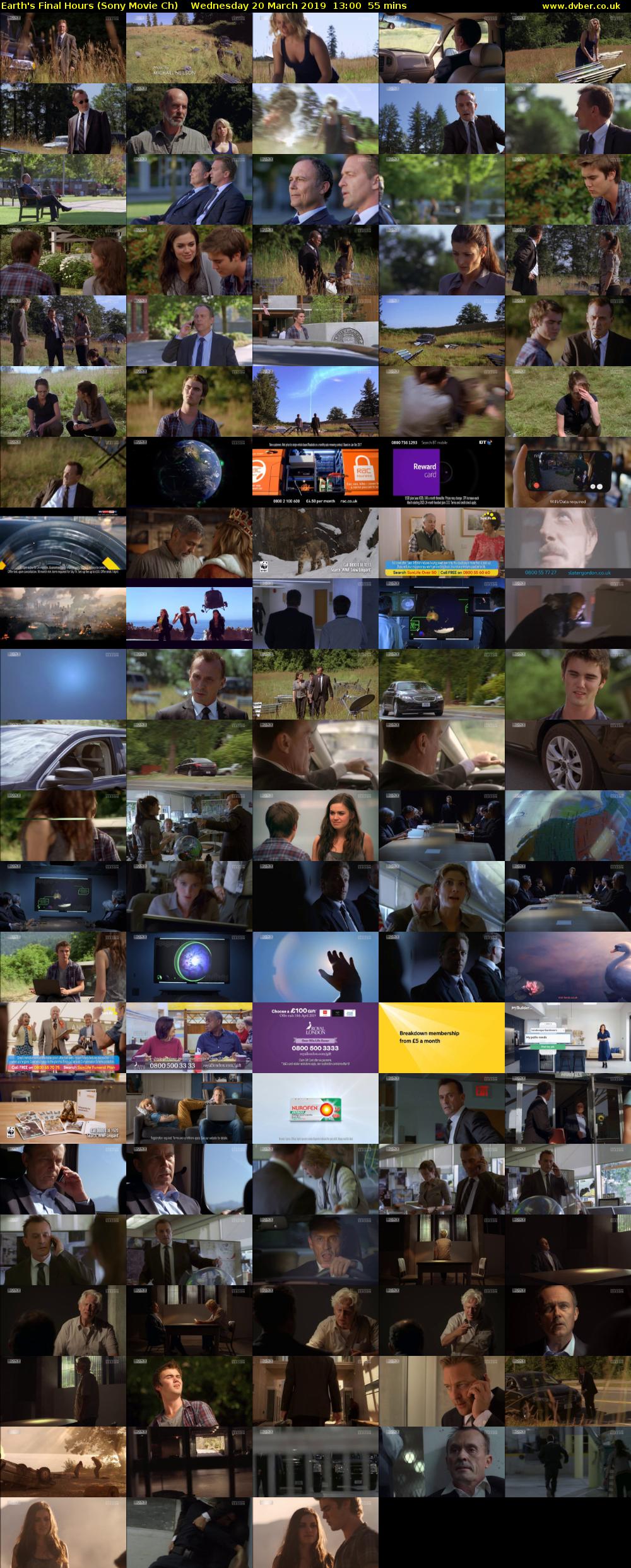 Earth's Final Hours (Sony Movie Ch) Wednesday 20 March 2019 13:00 - 13:55