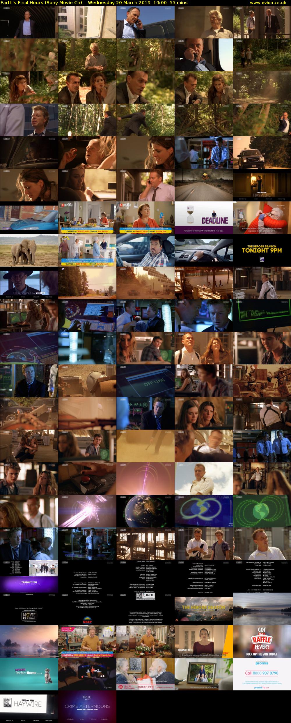 Earth's Final Hours (Sony Movie Ch) Wednesday 20 March 2019 14:00 - 14:55