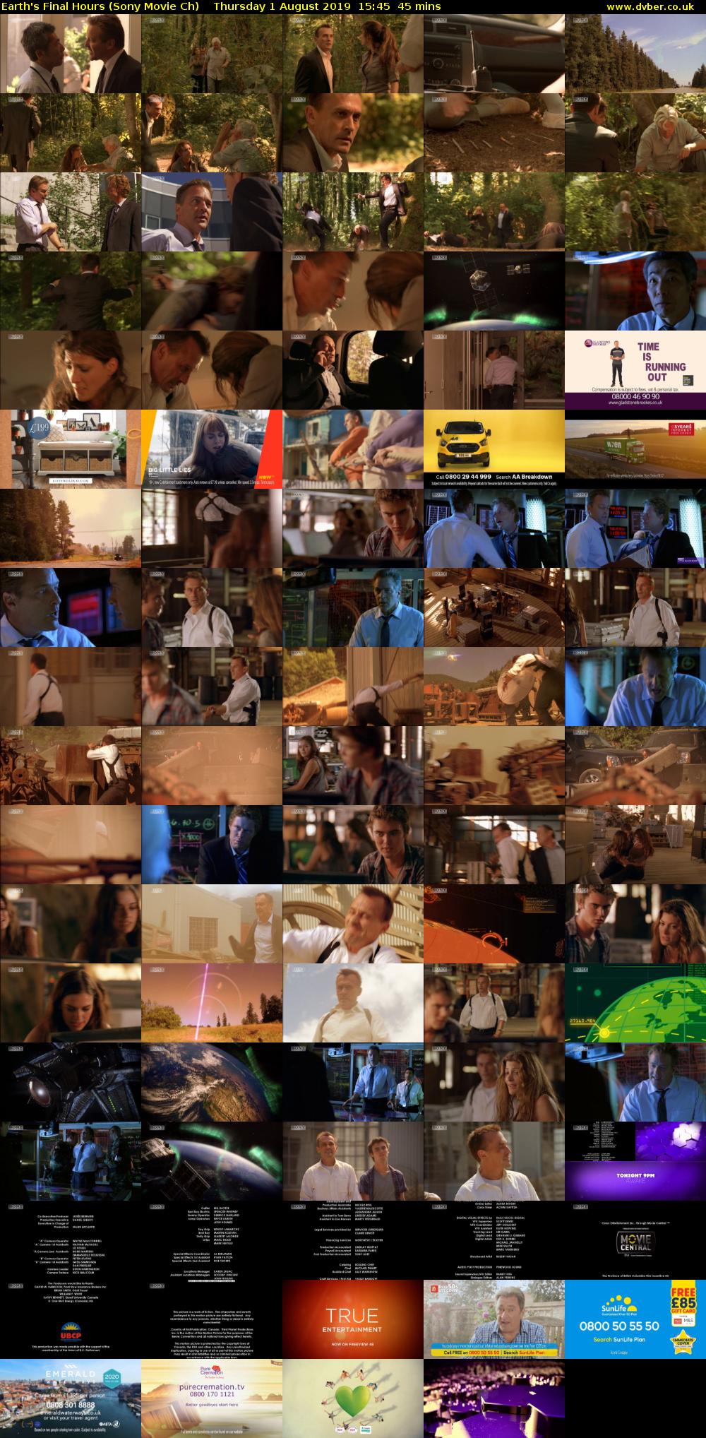 Earth's Final Hours (Sony Movie Ch) Thursday 1 August 2019 15:45 - 16:30