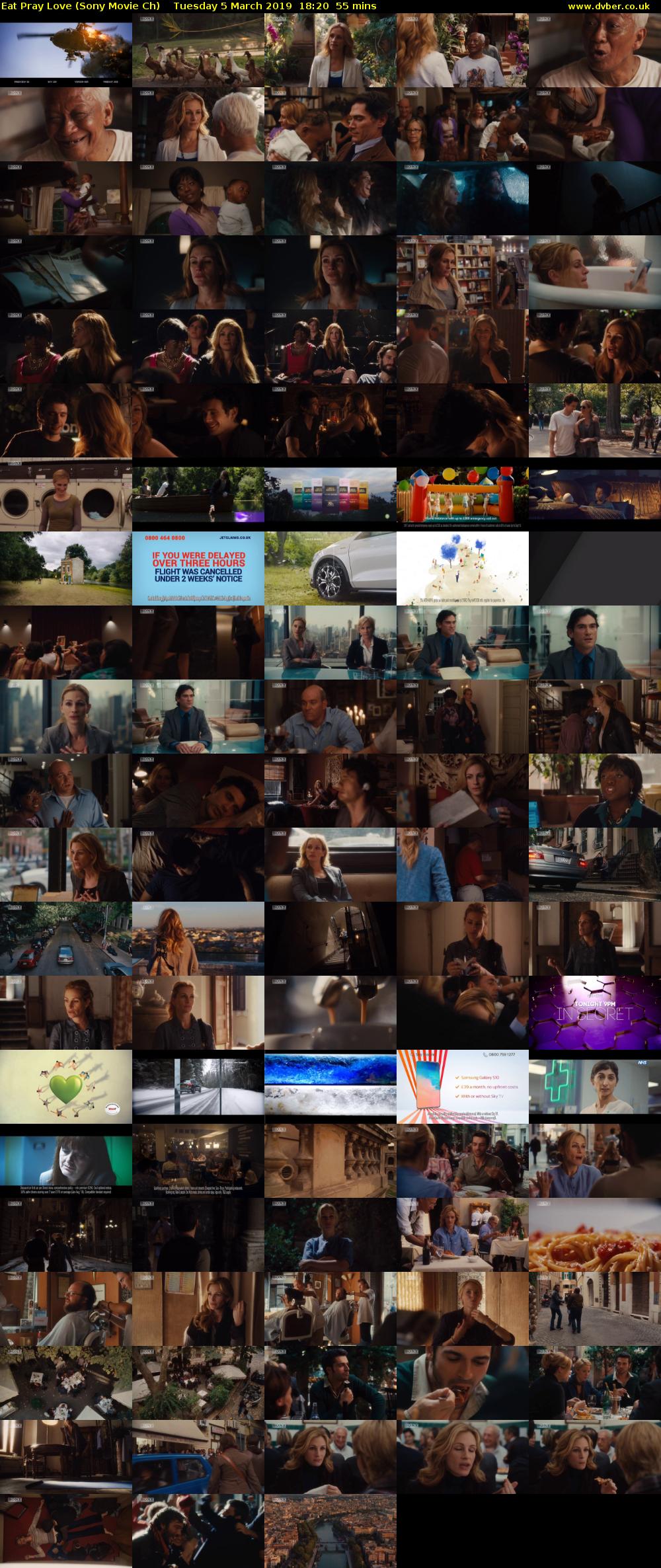 Eat Pray Love (Sony Movie Ch) Tuesday 5 March 2019 18:20 - 19:15