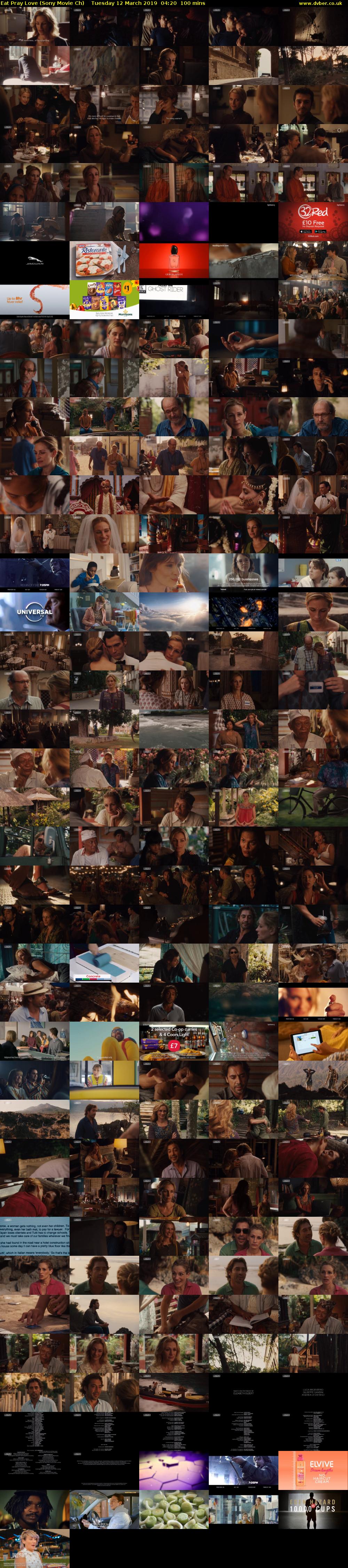 Eat Pray Love (Sony Movie Ch) Tuesday 12 March 2019 04:20 - 06:00