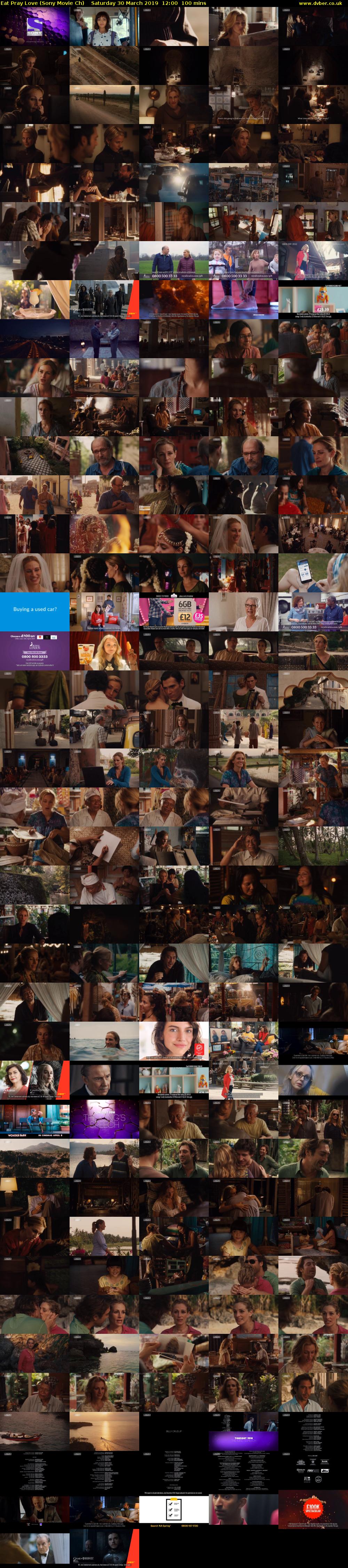 Eat Pray Love (Sony Movie Ch) Saturday 30 March 2019 12:00 - 13:40