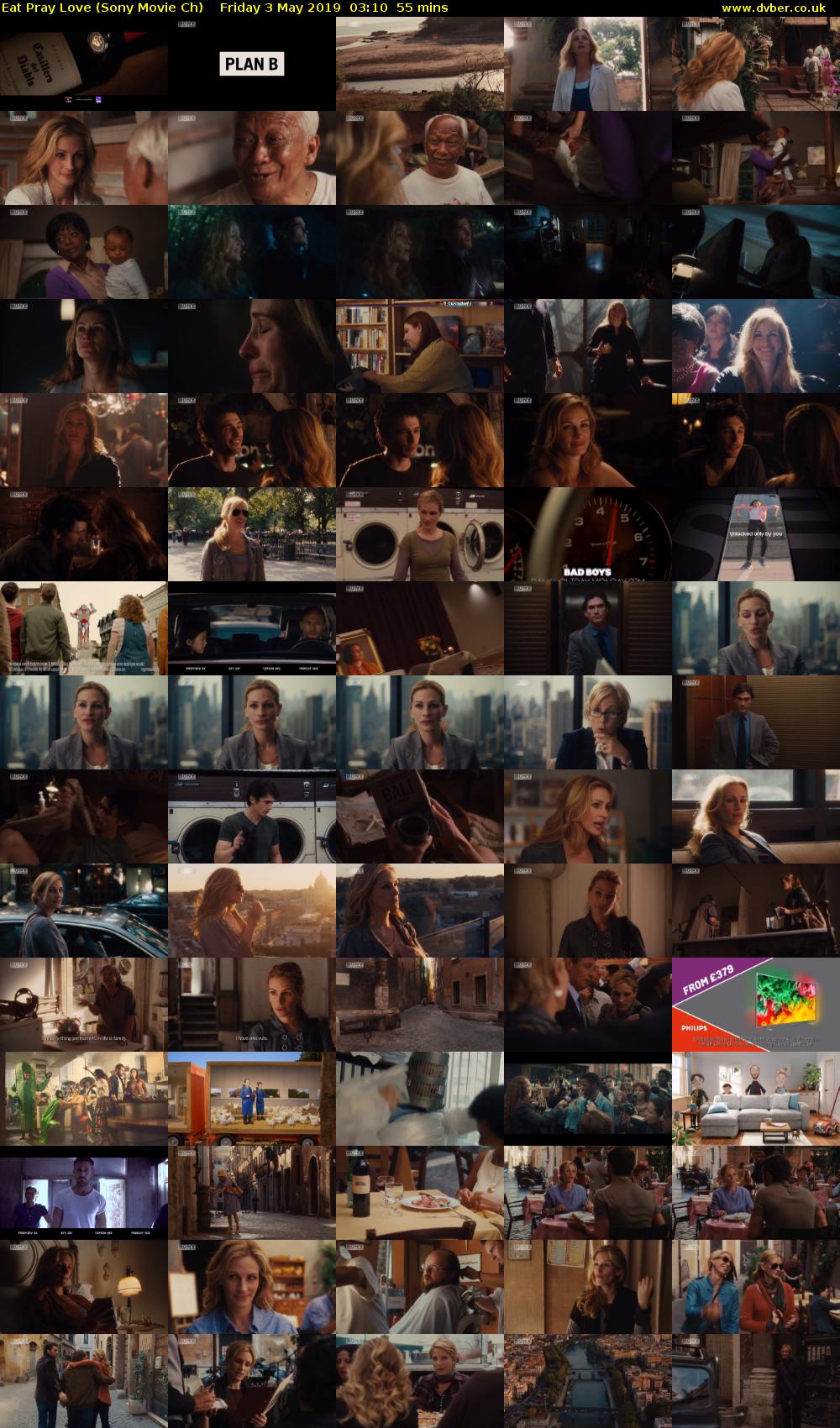Eat Pray Love (Sony Movie Ch) Friday 3 May 2019 03:10 - 04:05