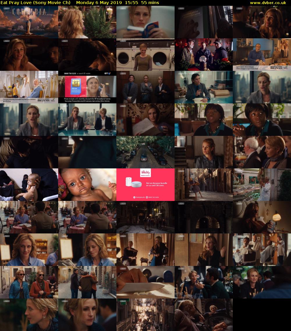 Eat Pray Love (Sony Movie Ch) Monday 6 May 2019 15:55 - 16:50