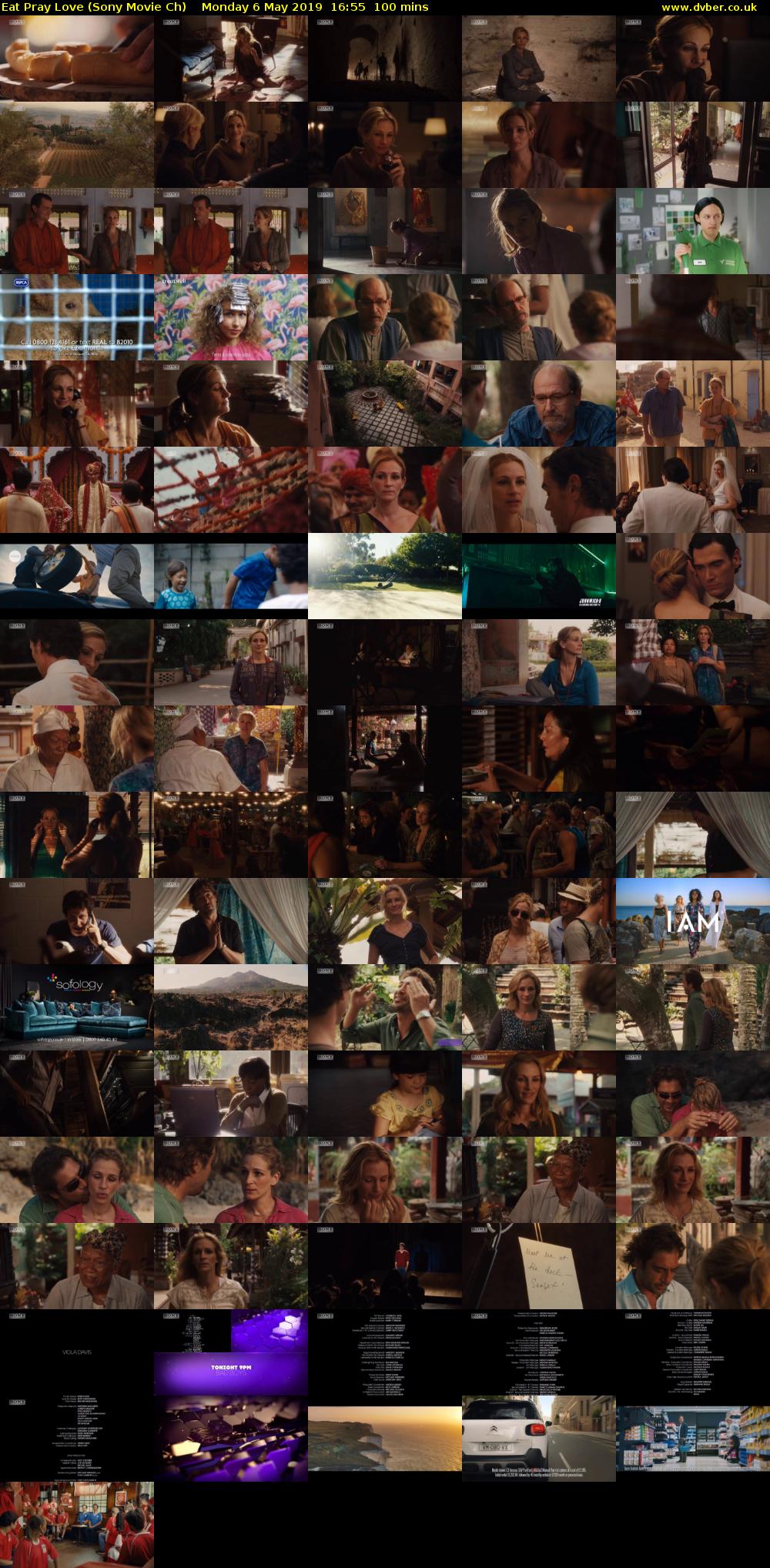 Eat Pray Love (Sony Movie Ch) Monday 6 May 2019 16:55 - 18:35