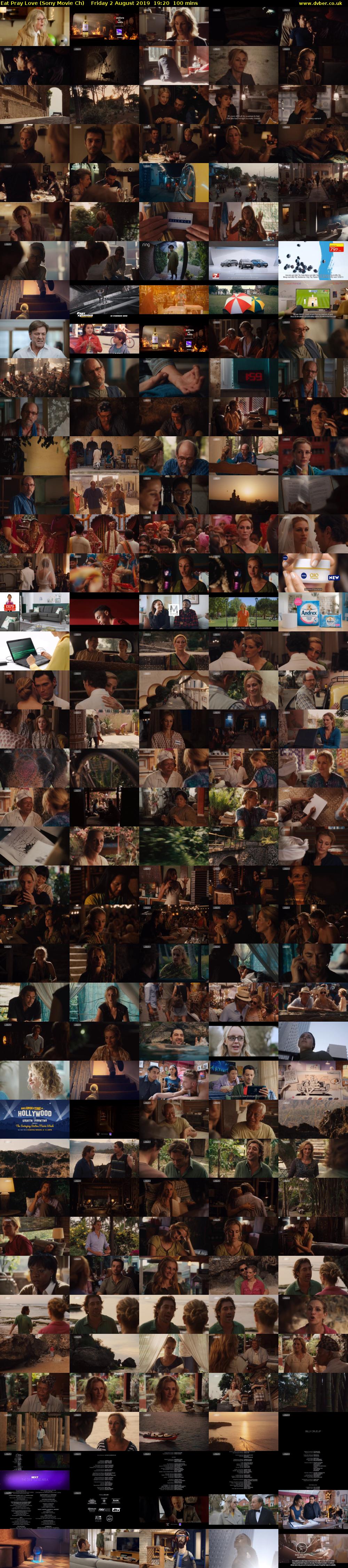 Eat Pray Love (Sony Movie Ch) Friday 2 August 2019 19:20 - 21:00